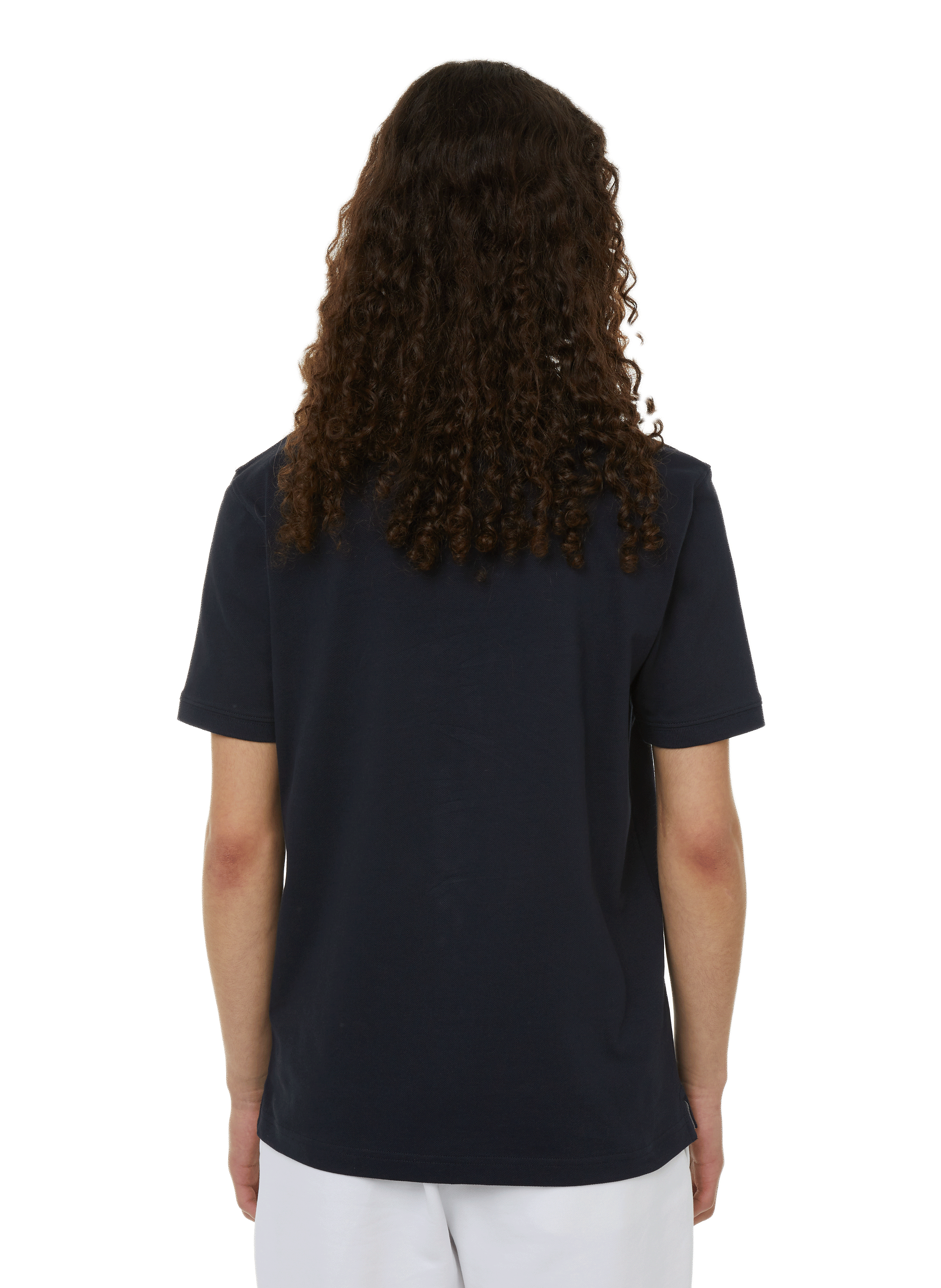 Plain cotton piqué polo shirt EDEN PARK Blue