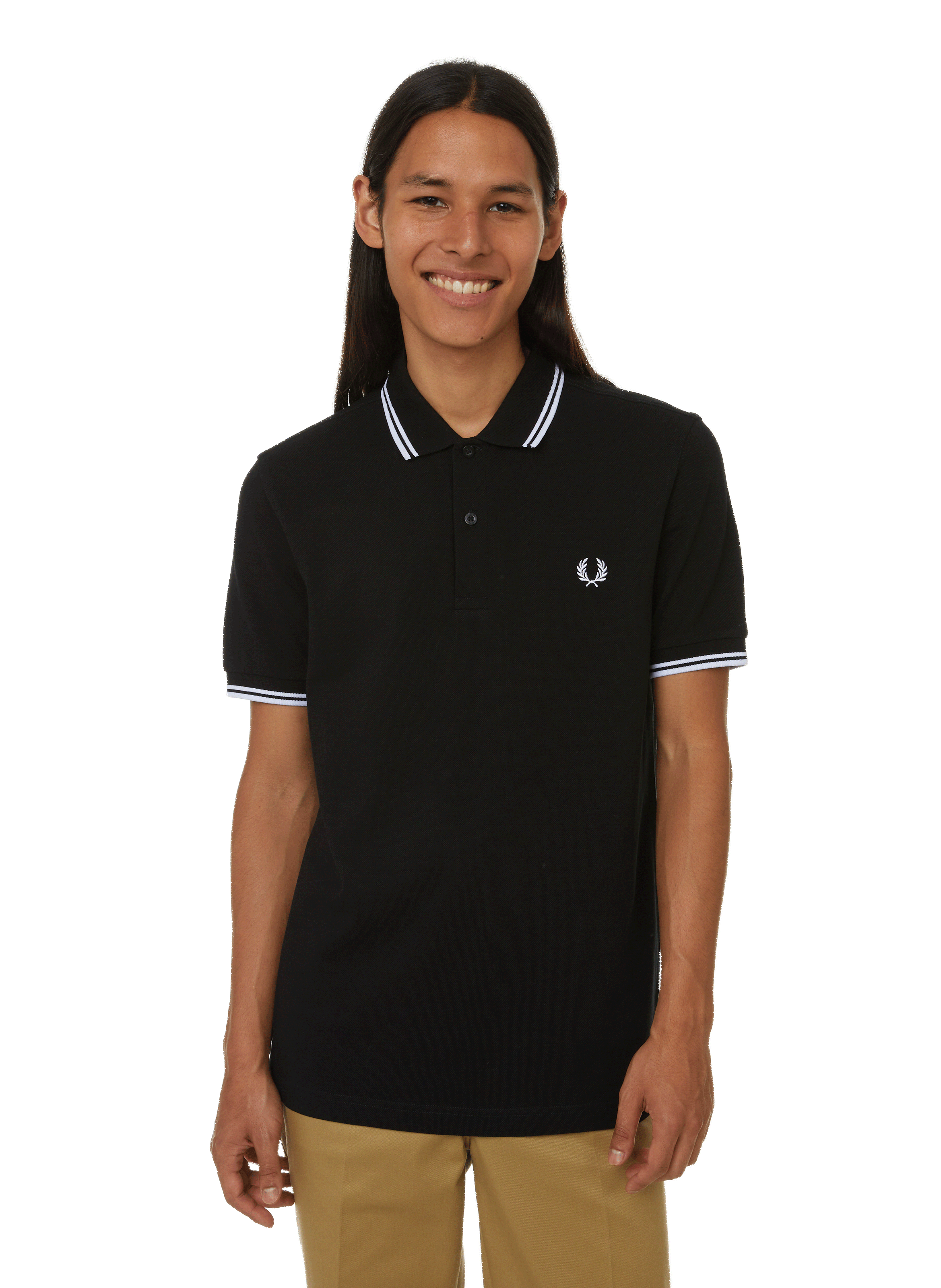 Cotton piqué polo shirt FRED PERRY Black