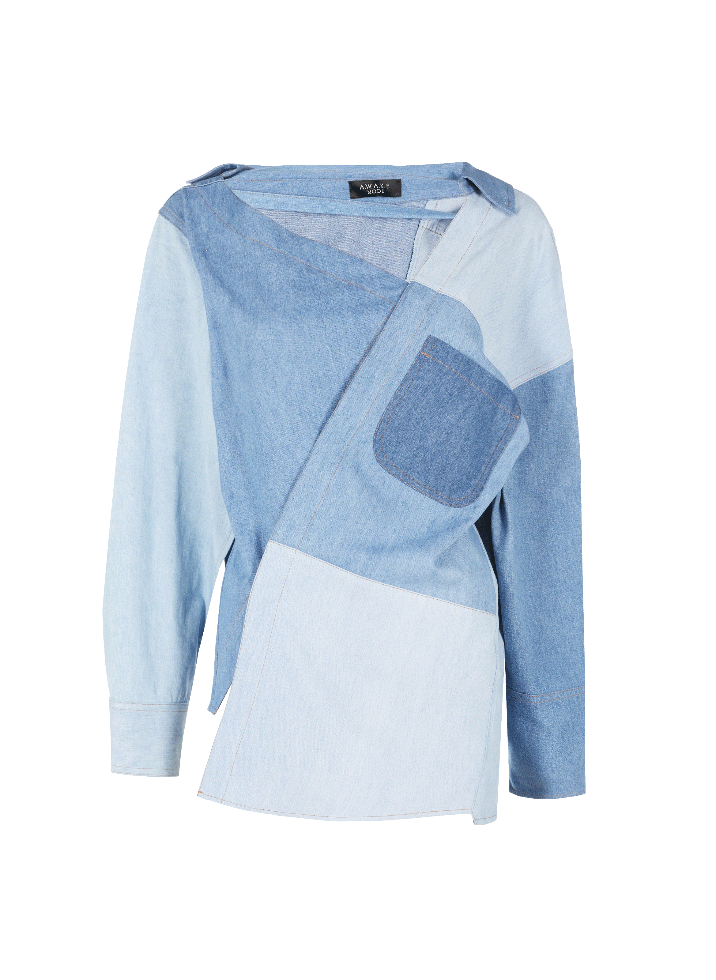Chemise ample en coton A.W.A.K.E. MODE Bleu