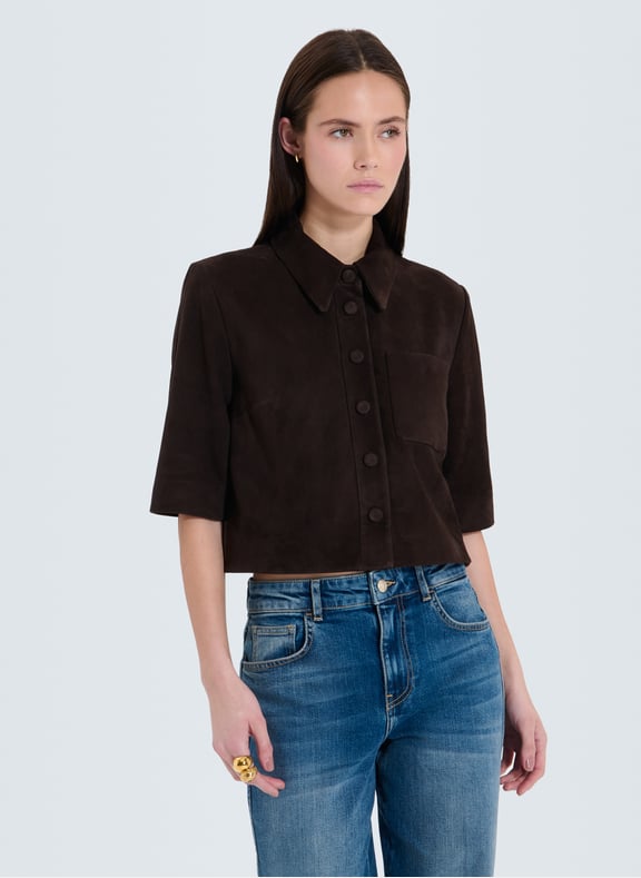 Chemise chocolat droite - celina Marron by ZAPA ZAPA Chemise chocolat droite - celina Marron
