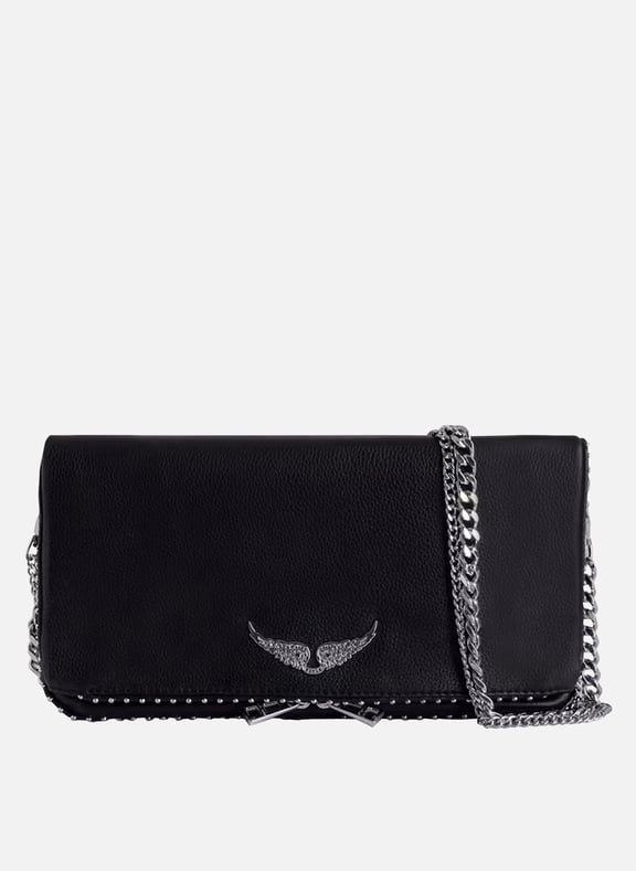 Pochette en cuir avec clous rock Noir by ZADIG&VOLTAIRE ZADIG&VOLTAIRE Pochette en cuir avec clous rock Noir