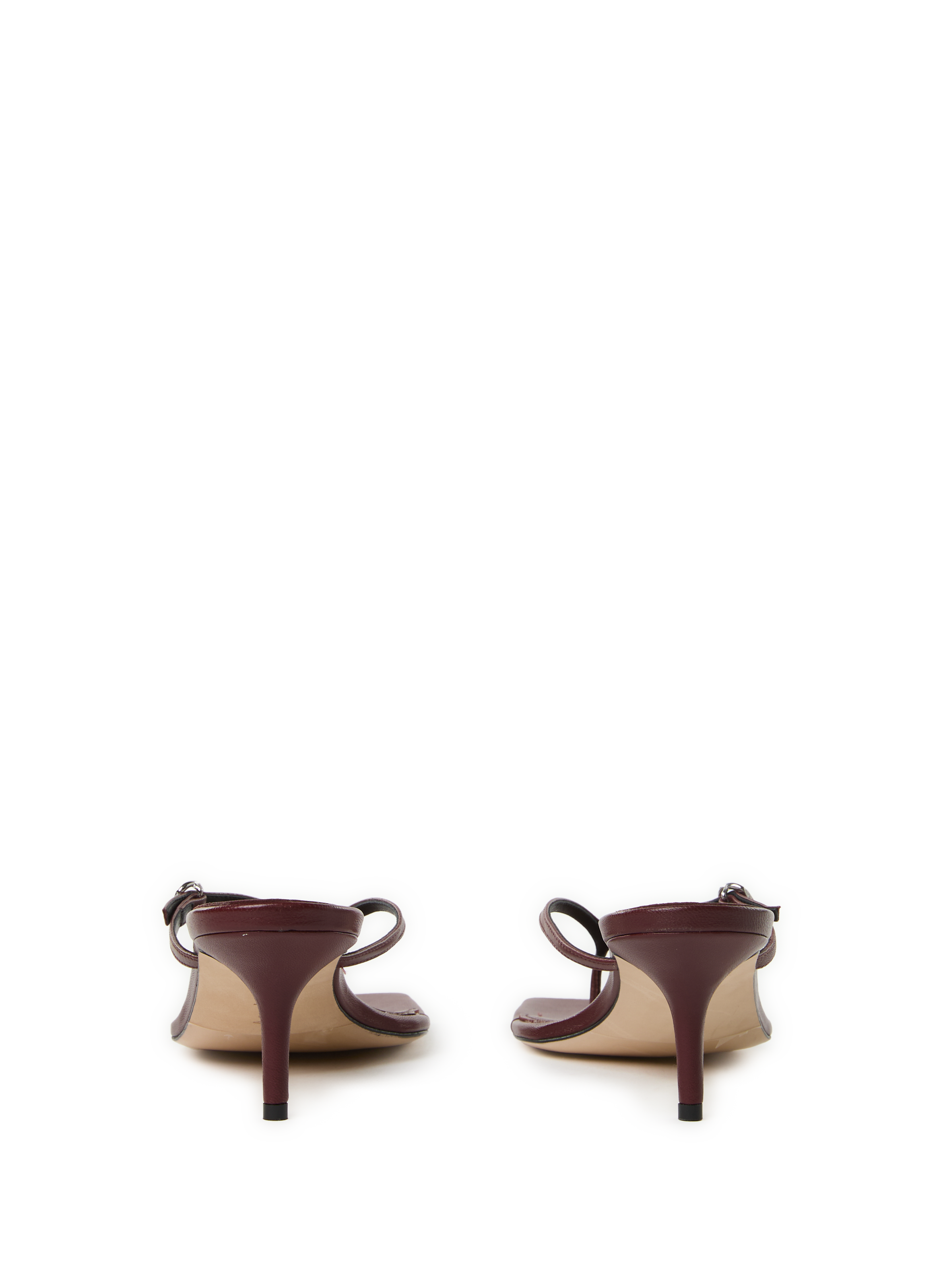 Leather heeled sandals AEYDE Red