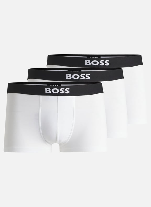 Pack de boxer en coton mélangé Blanc by BOSS BOSS Pack de boxer en coton mélangé Blanc