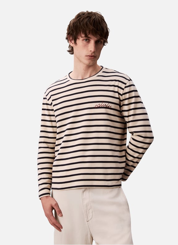 Striped long-sleeve t-shirt Beige by CALVIN KLEIN CALVIN KLEIN Striped long-sleeve t-shirt Beige