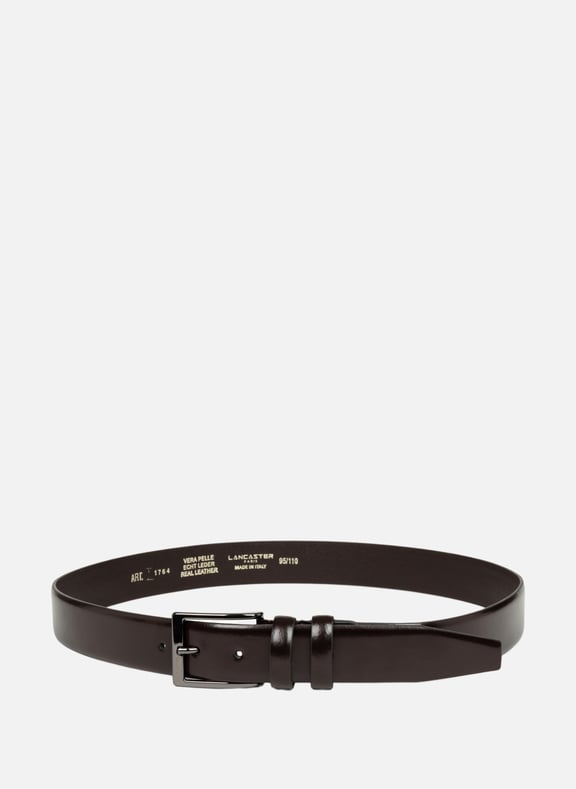 Small belt - Ceinture Glassé Homme Brown by LANCASTER LANCASTER Small belt - Ceinture Glassé Homme Brown