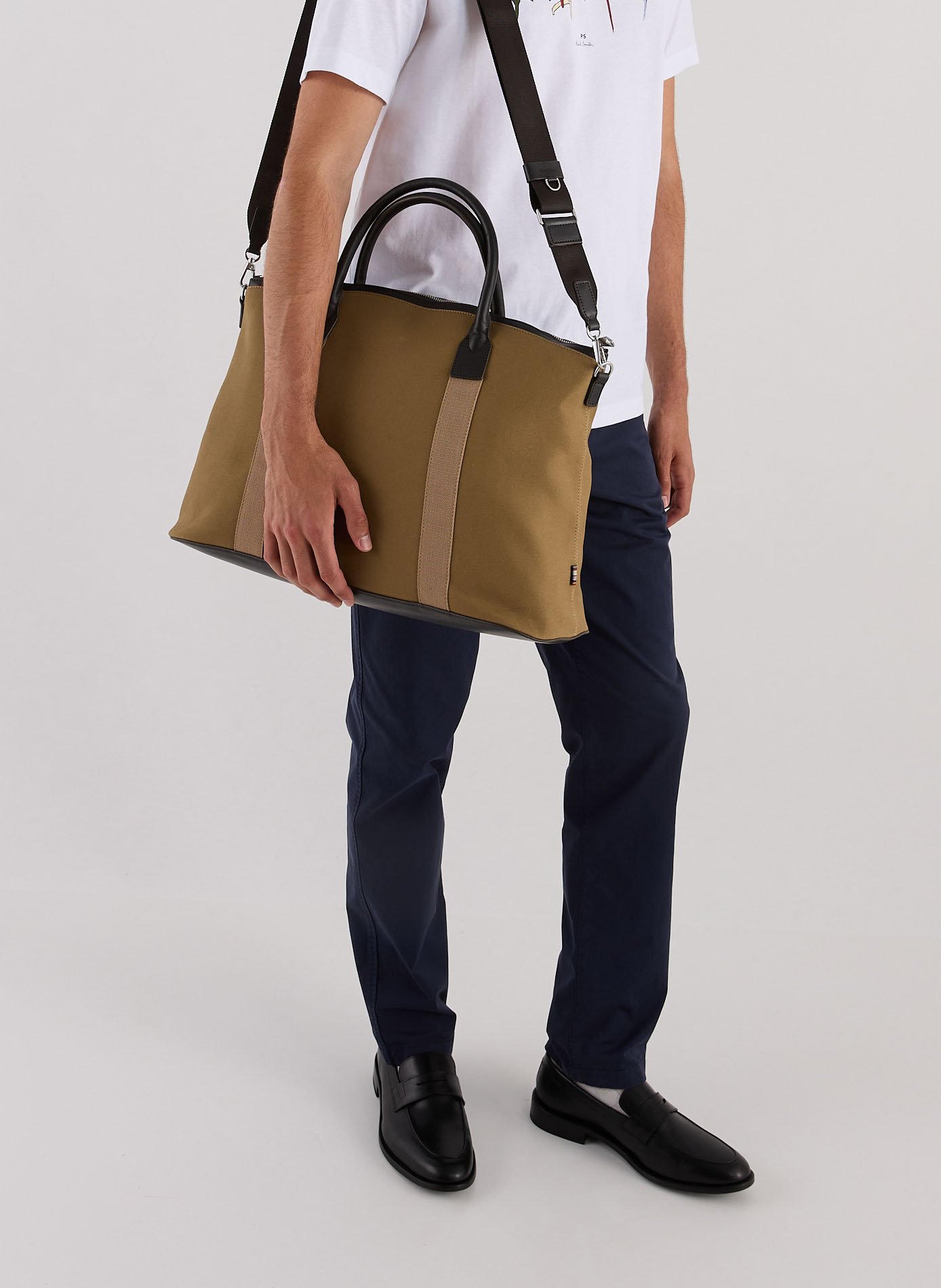 Sac de week-end en coton  PAUL SMITH Marron