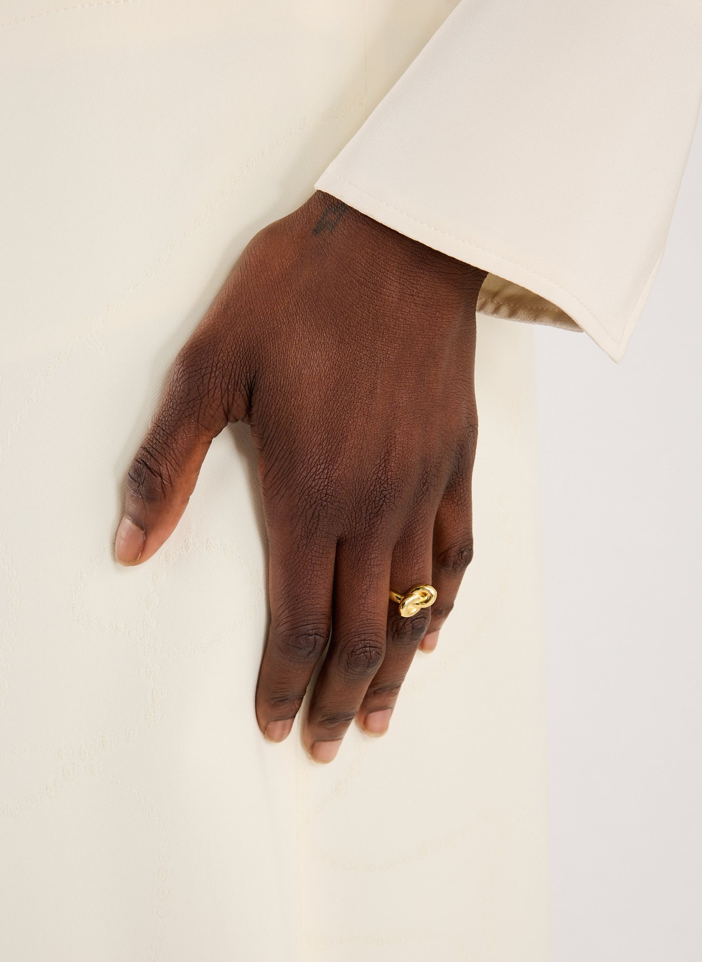 Bague noeud en acier AU PRINTEMPS PARIS Doré