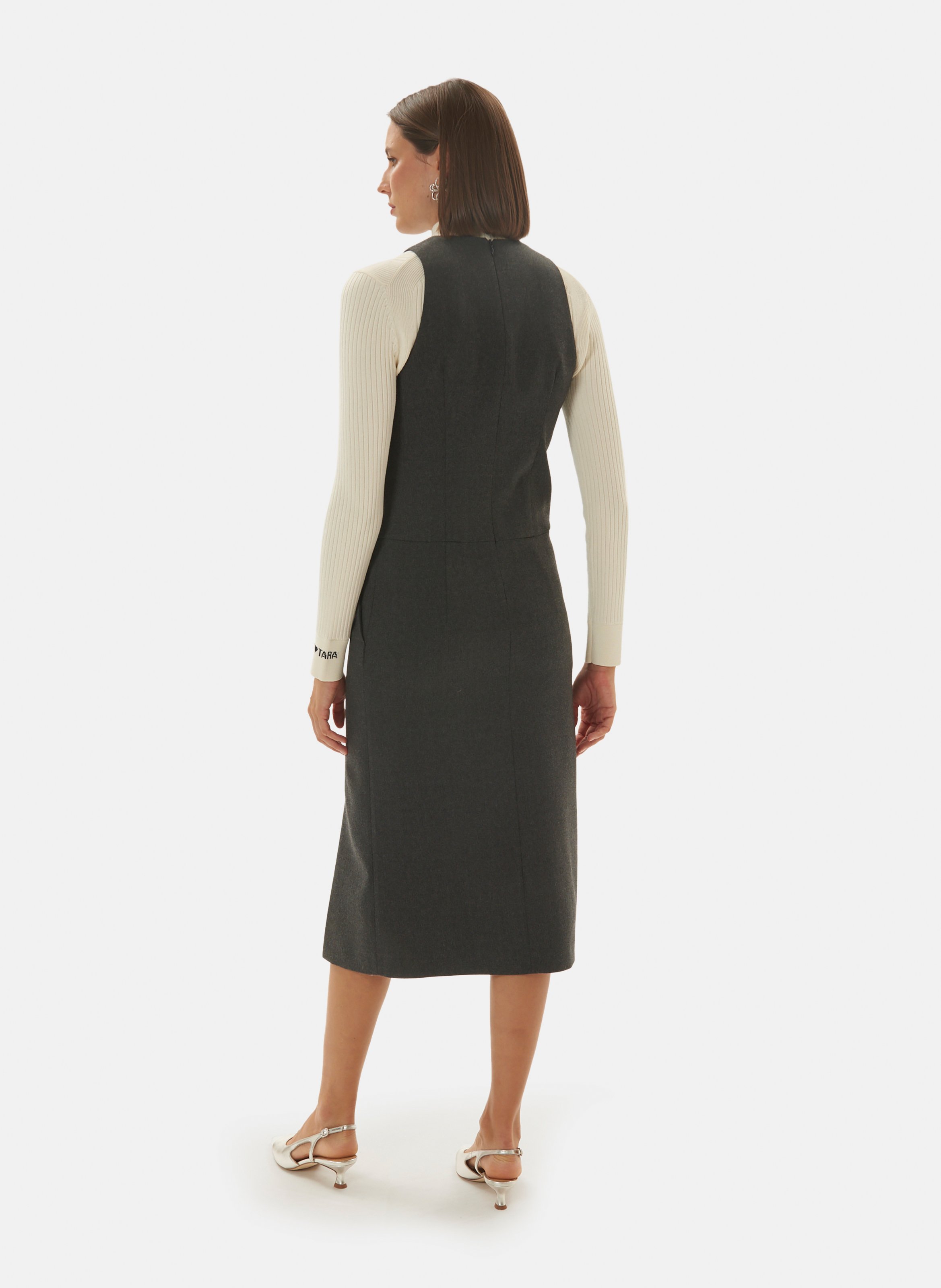 Robe rollande TARA JARMON Gris