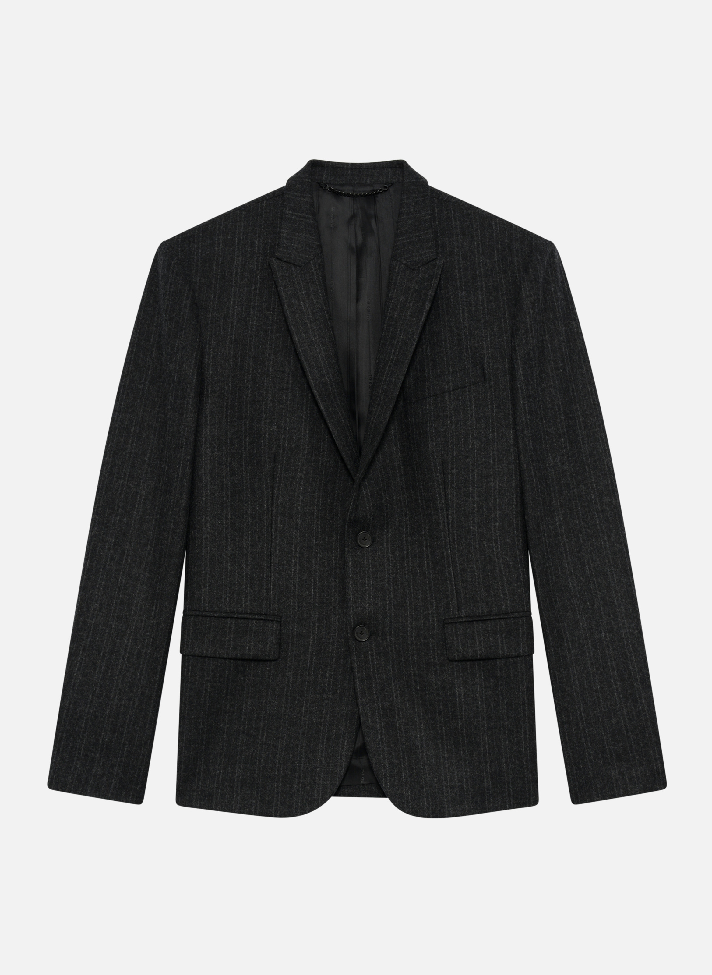 Veste de costume droite à fines rayures THE KOOPLES Gris