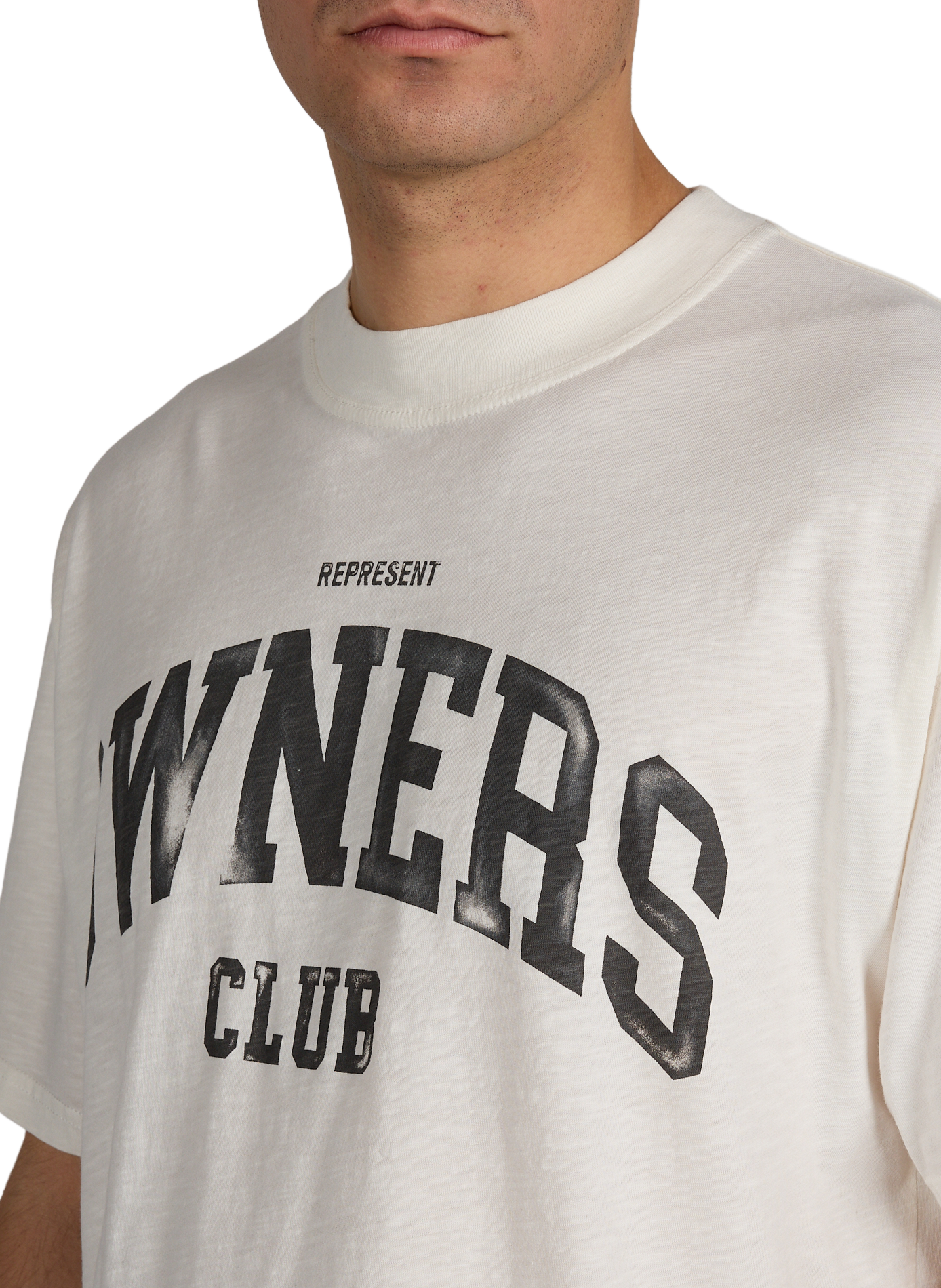 Cotton round-neck T-shirt REPRESENT White