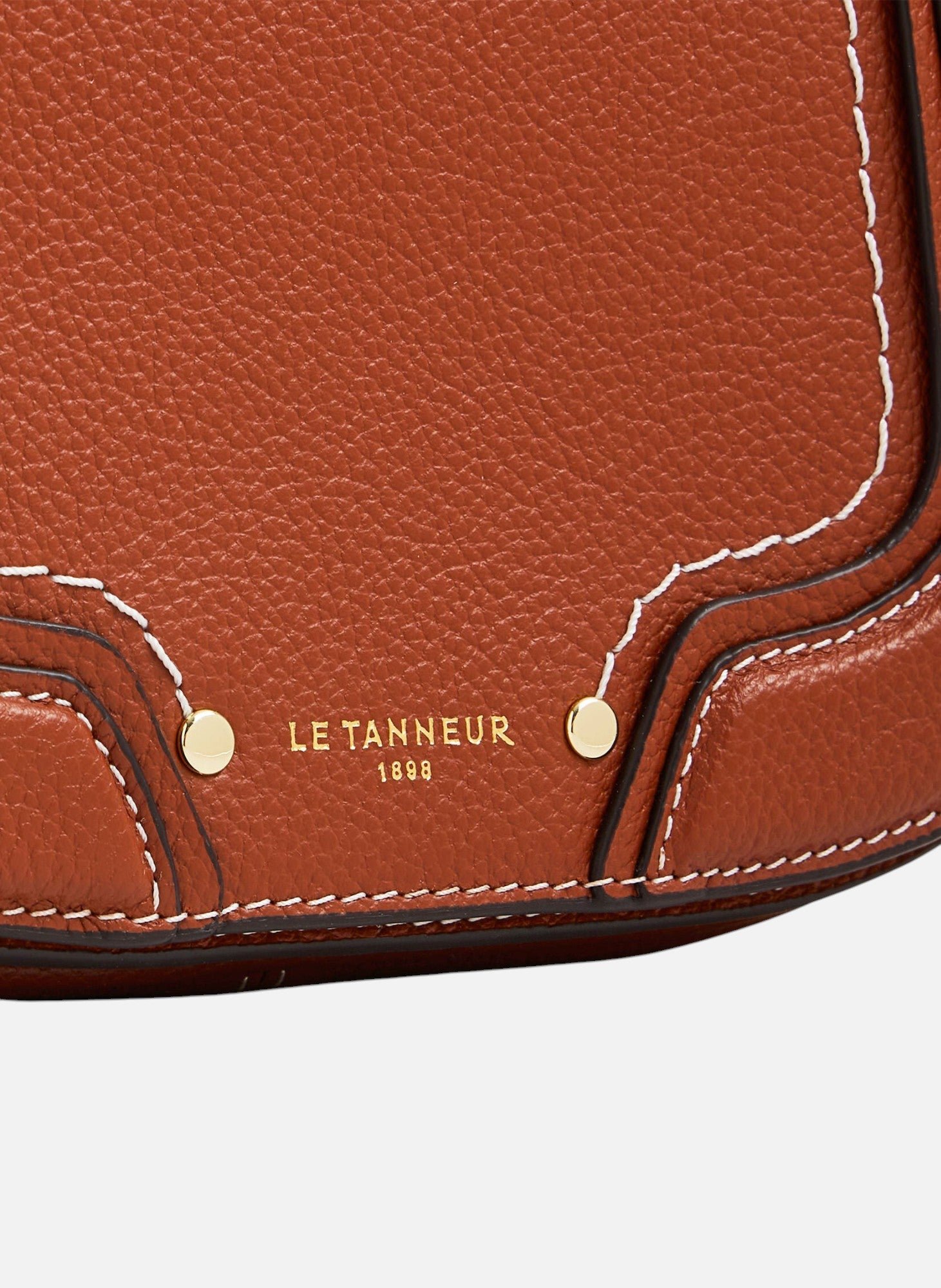 Petit sac bandoulière ella en cuir grainé LE TANNEUR Marron
