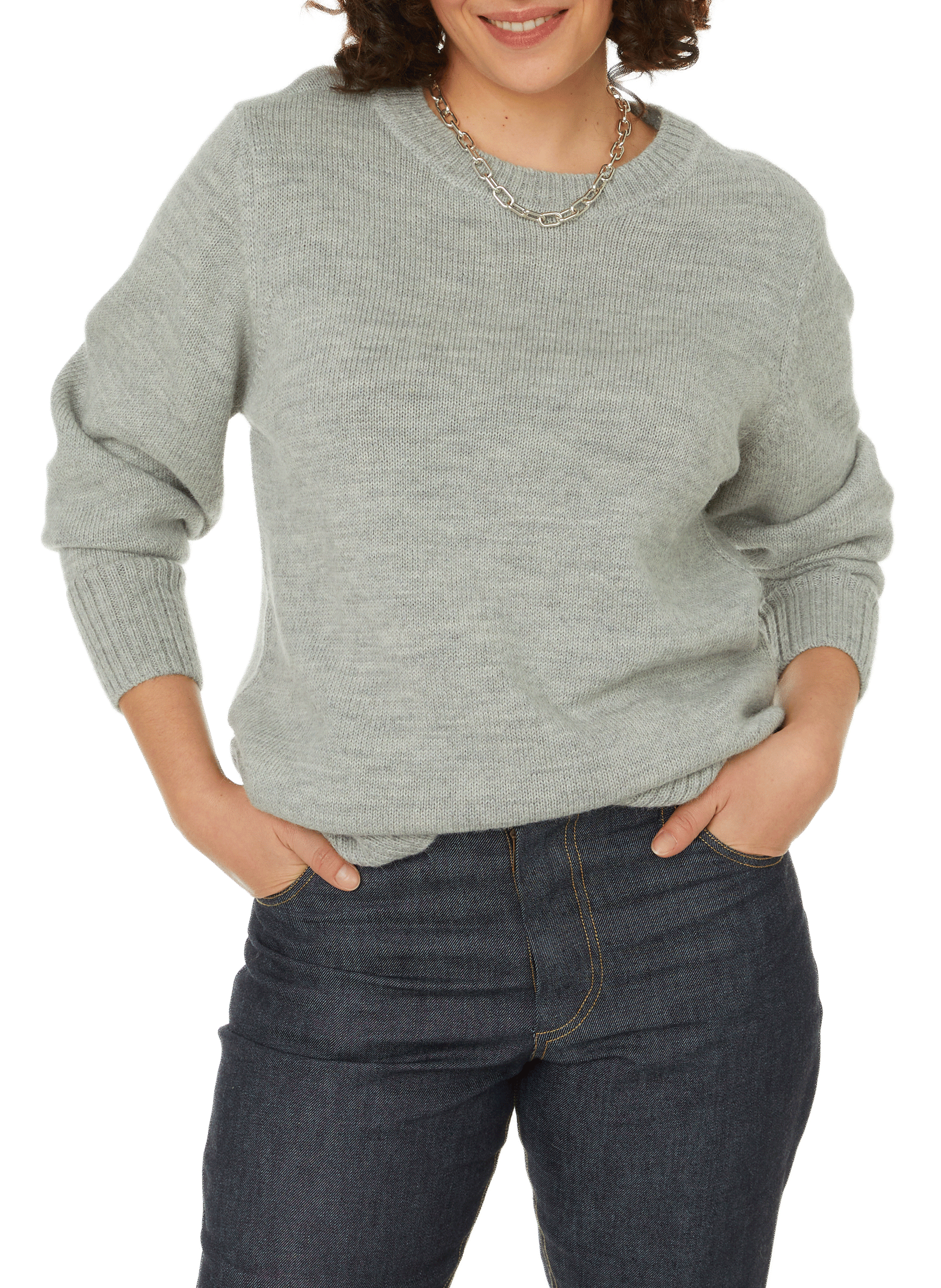 Oversized knitted jumper CAES Grey