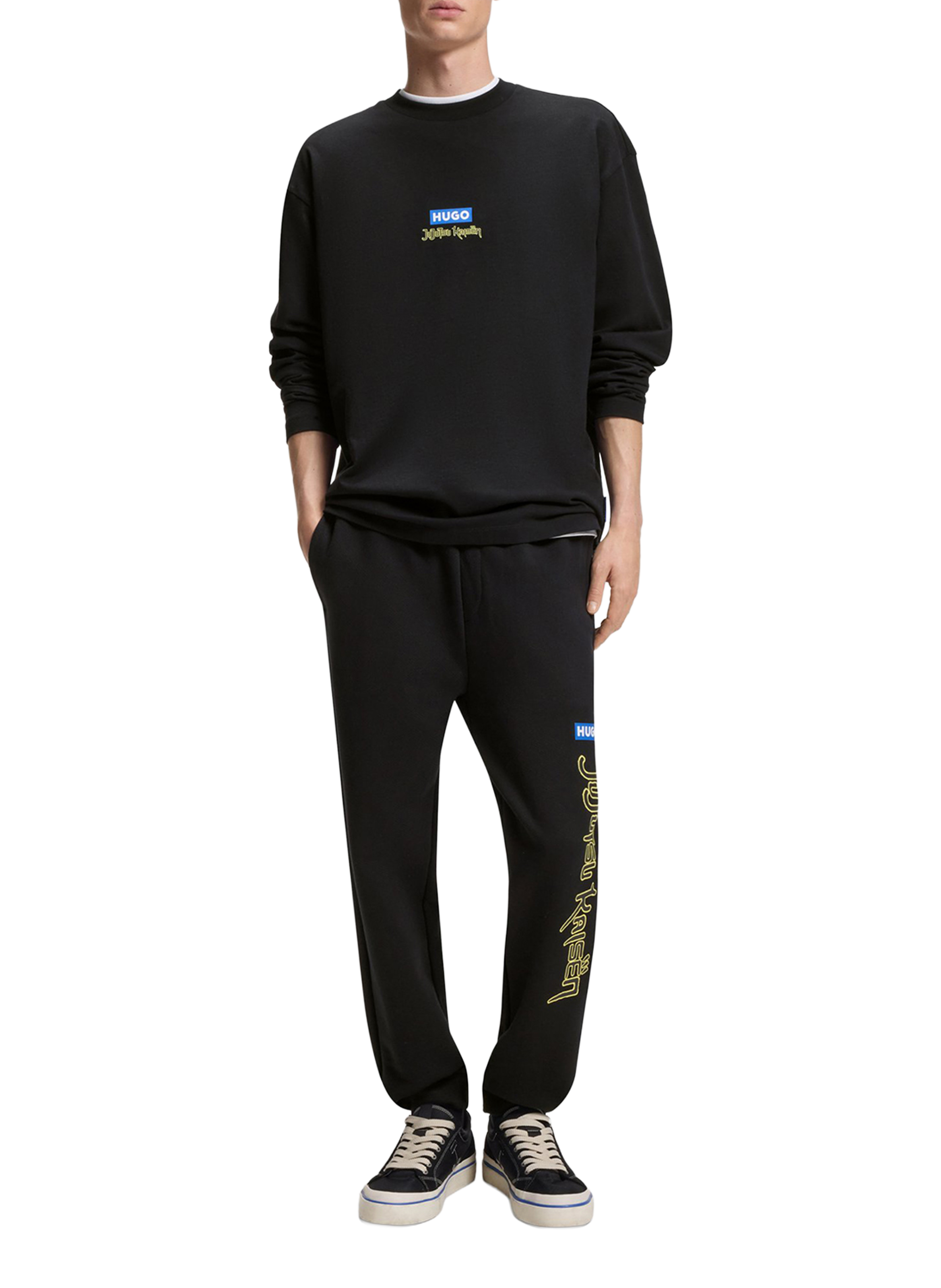 Long-sleeve Jujutsu Kaisen cotton T-shirt HUGO BLUE Black