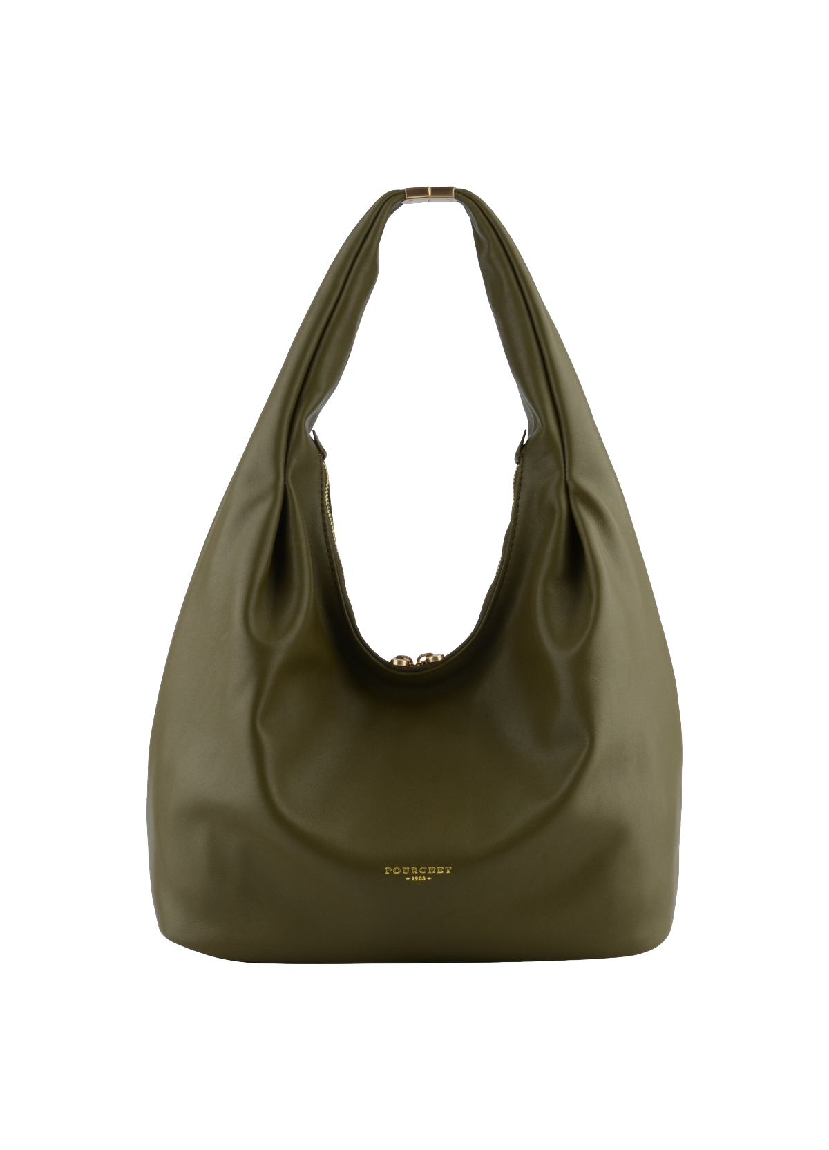 Arche | sac besace hobo en cuir de vachette POURCHET Kaki