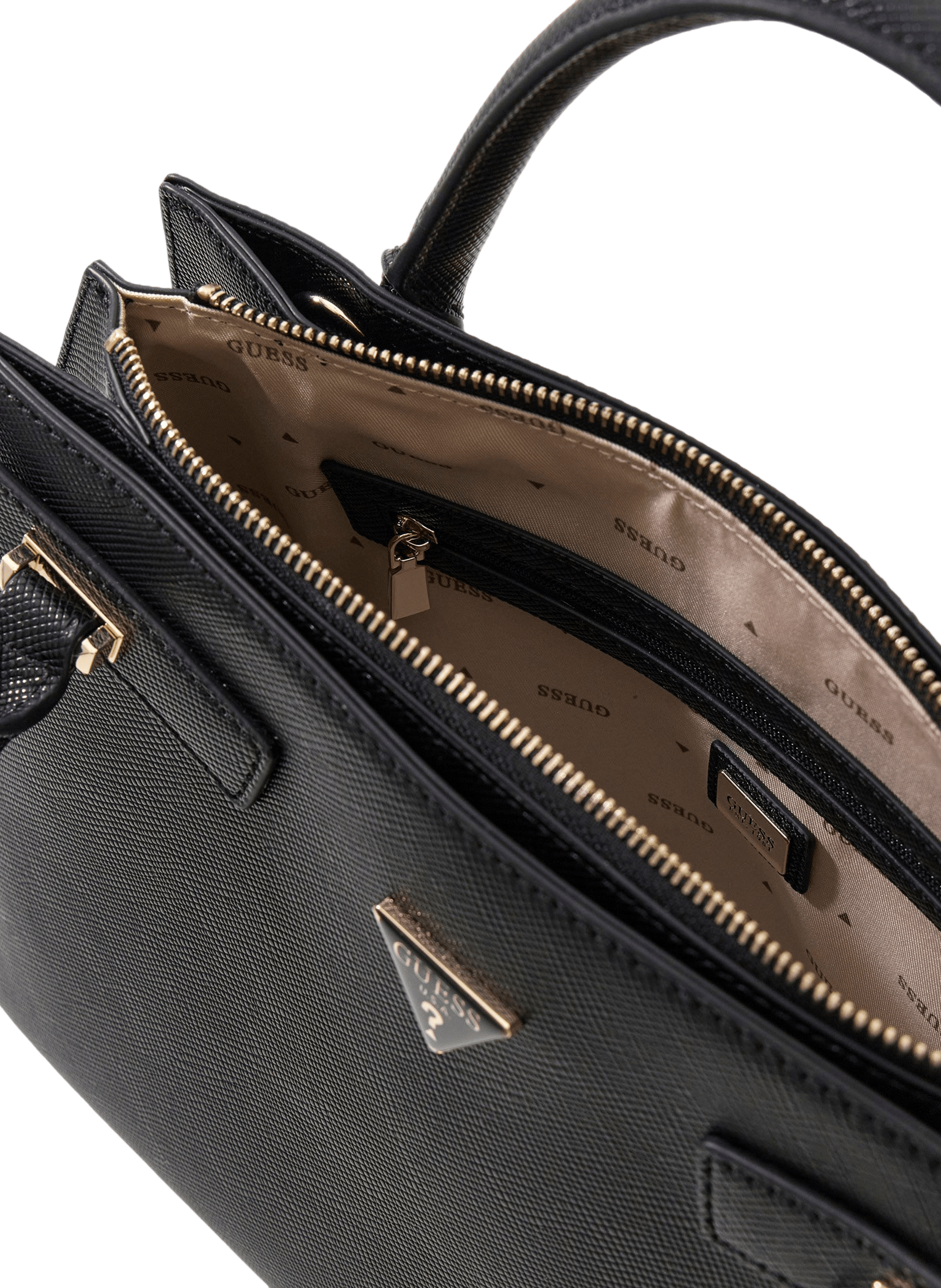 Serenova saffiano handbag GUESS Black