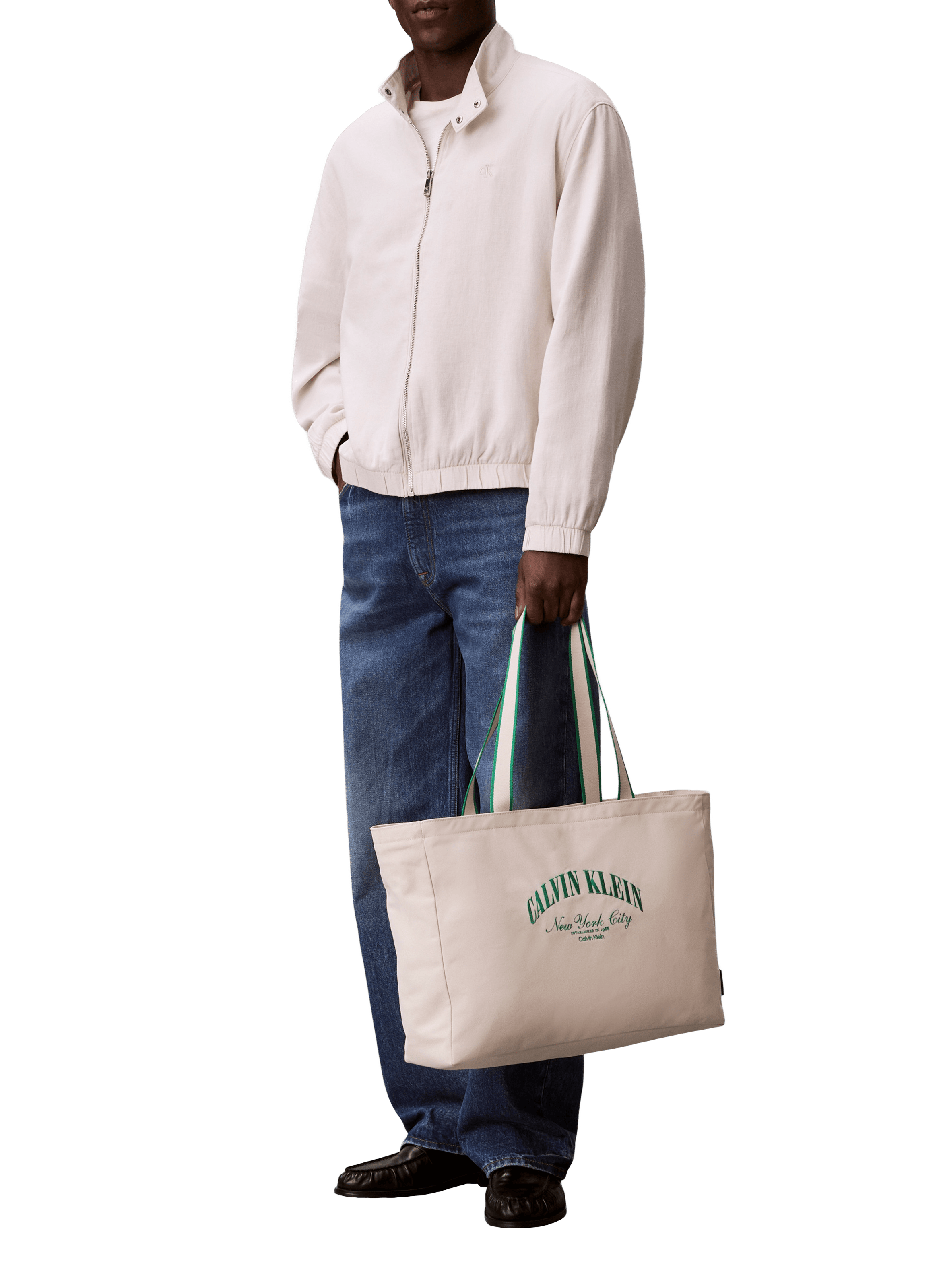 Logo tote bag CALVIN KLEIN Beige