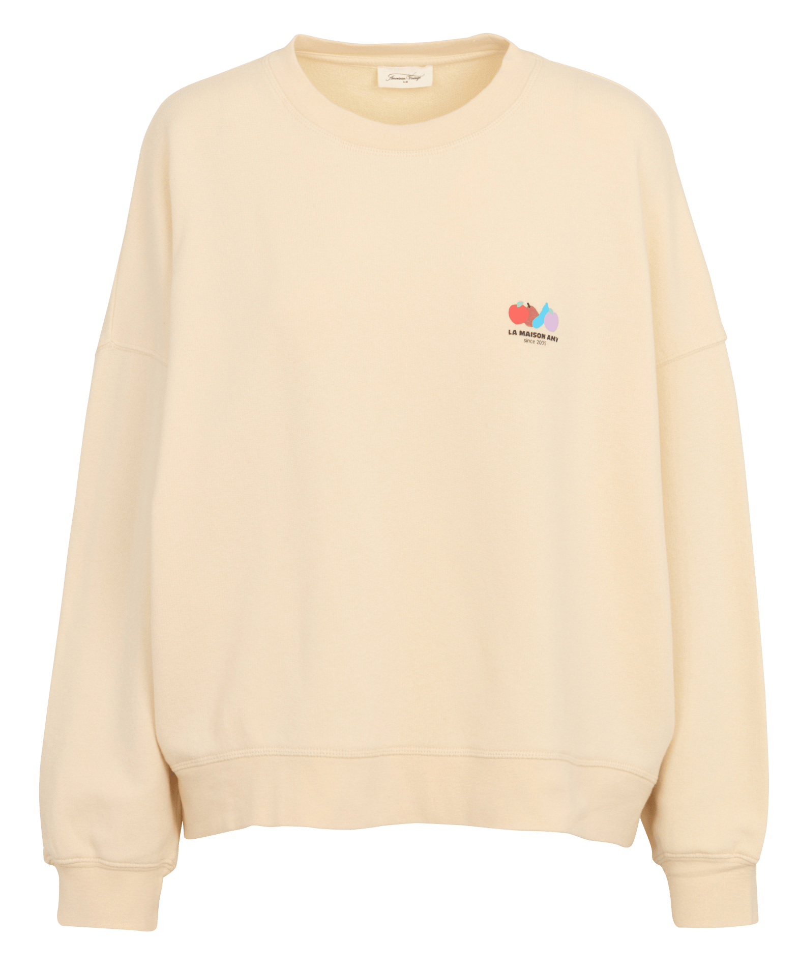 Sweat oversize col rond en coton mélangé atubay AMERICAN VINTAGE Beige