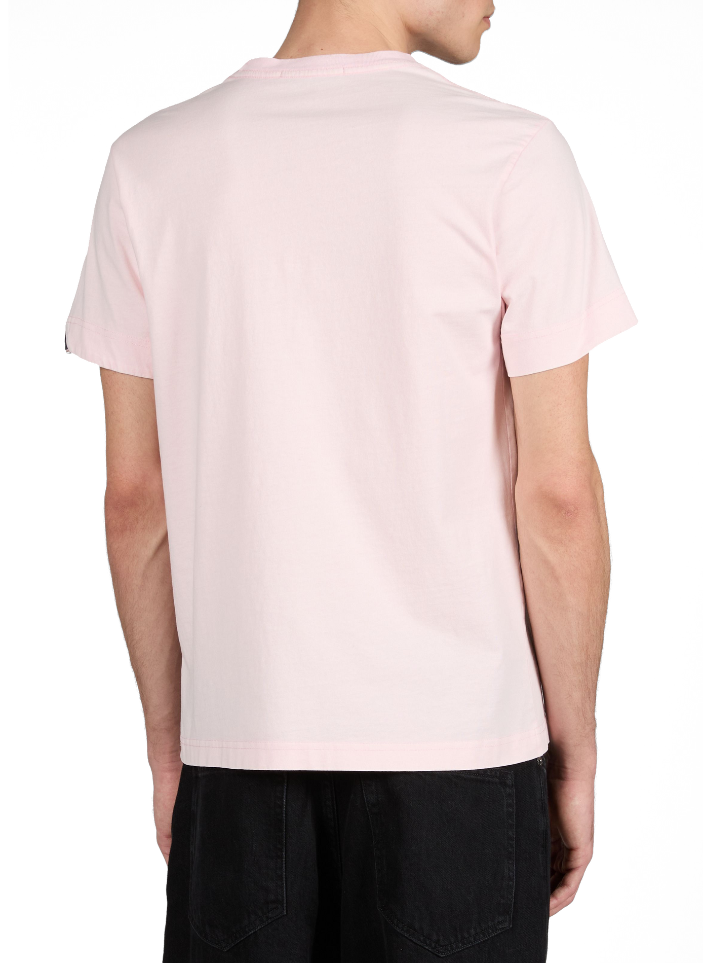 T-shirt droit à col rond en coton REPLAY Rose