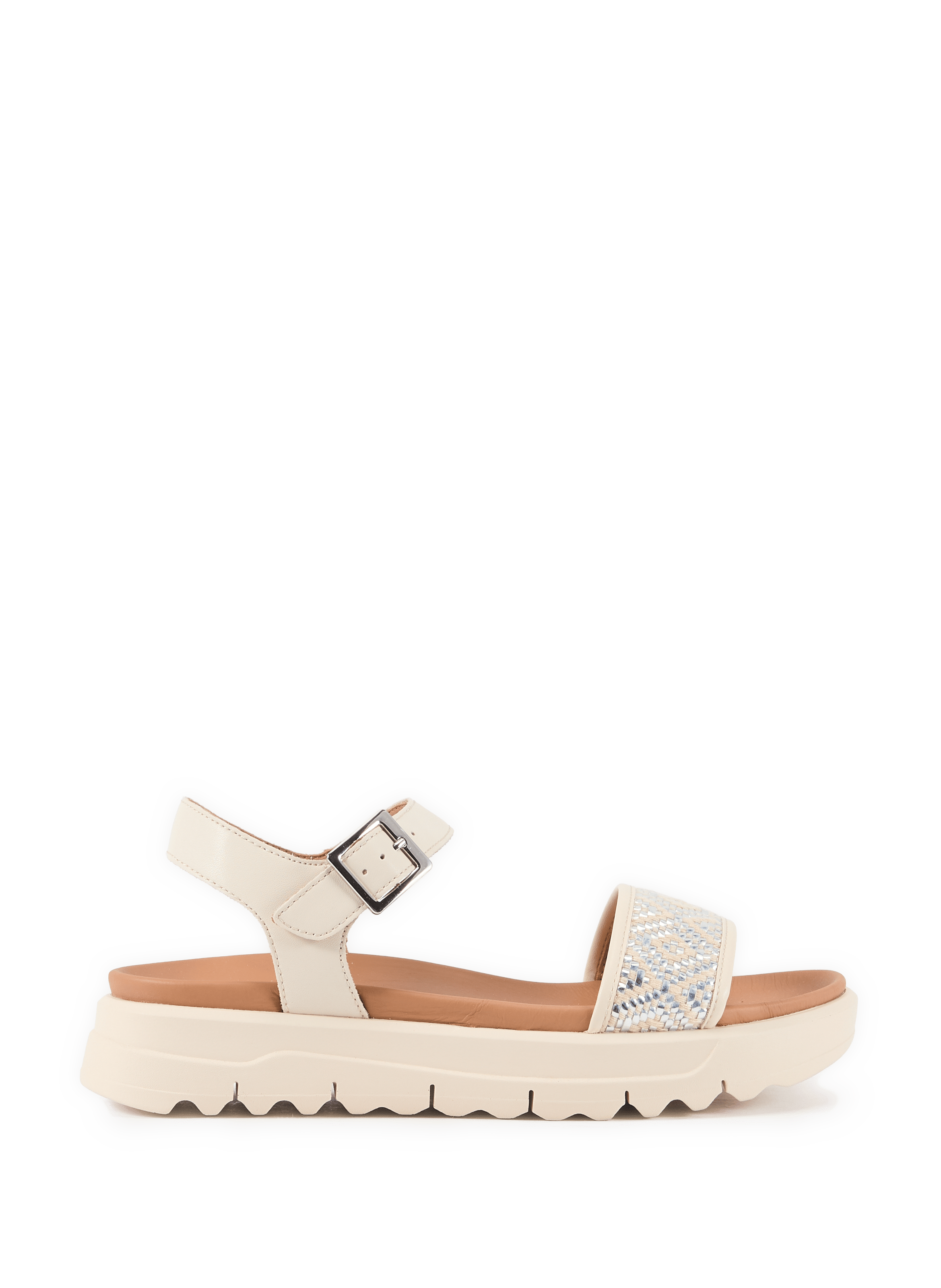 Sandales plates Xand 2.1S en cuir mélangé GEOX Beige