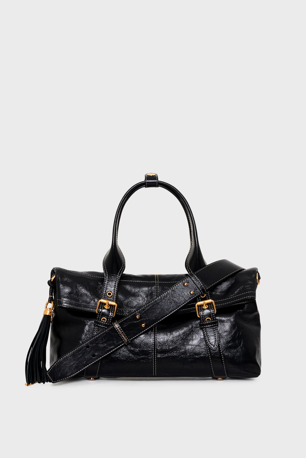 Sac en cuir effet froissé - monica GERARD DAREL Noir