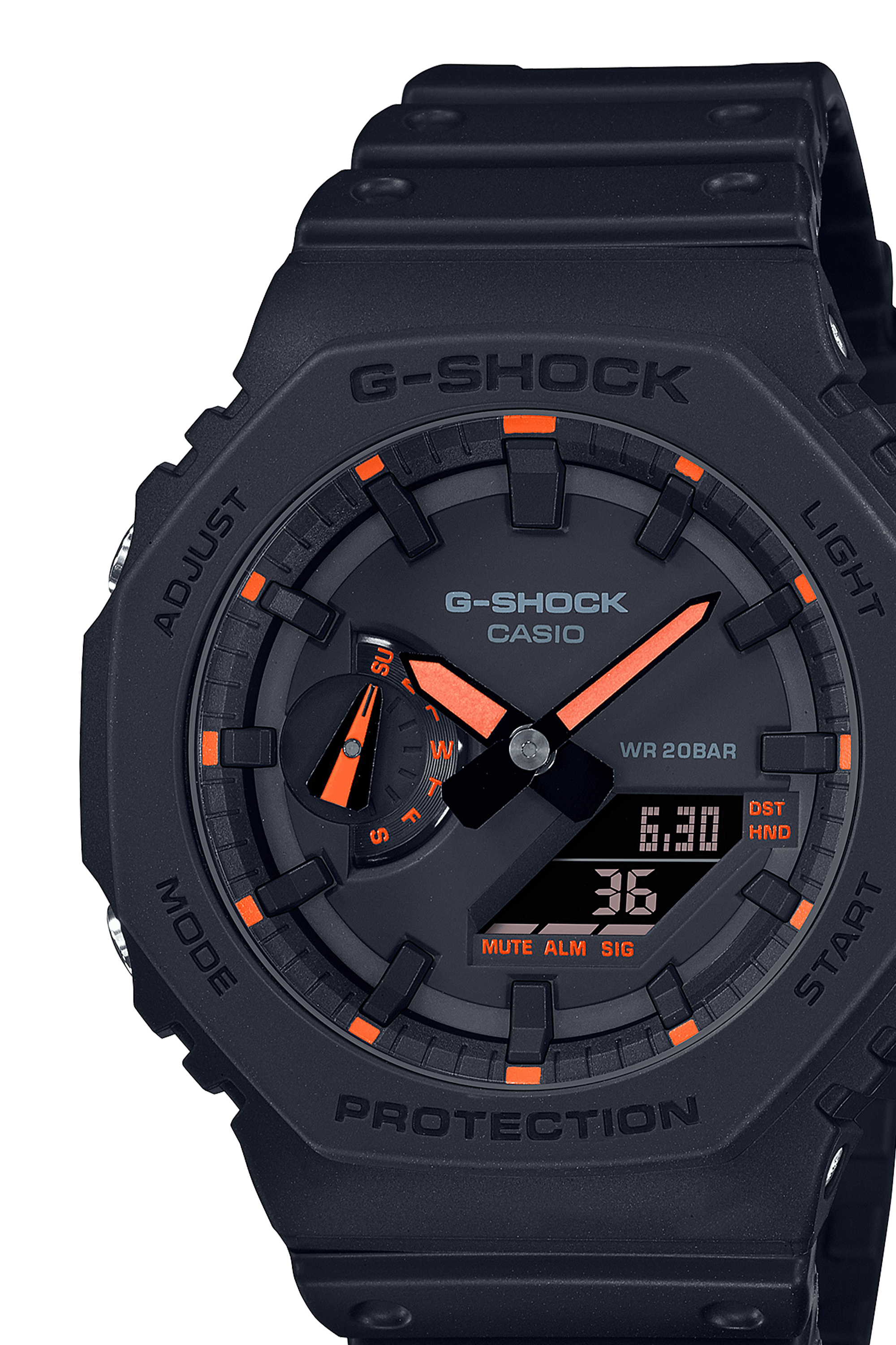 Montre chrono en résine CASIO Noir