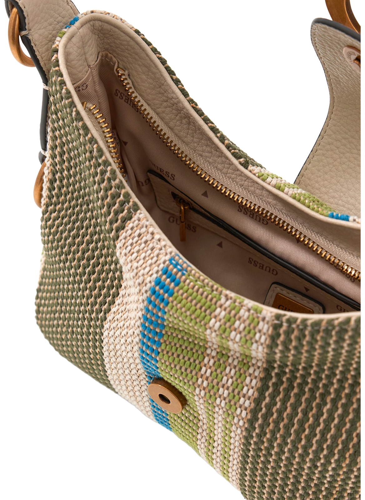 Sac porté épaule Camden à motif GUESS Vert