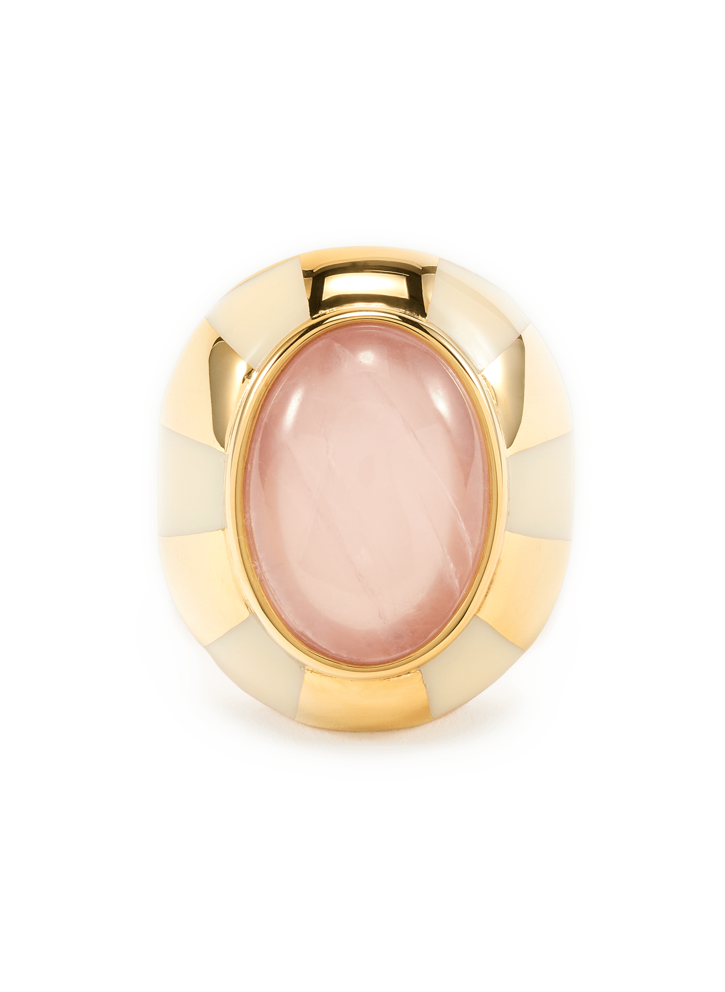 Mirasol ring in brass and gold-plated AURELIE BIDERMANN Golden