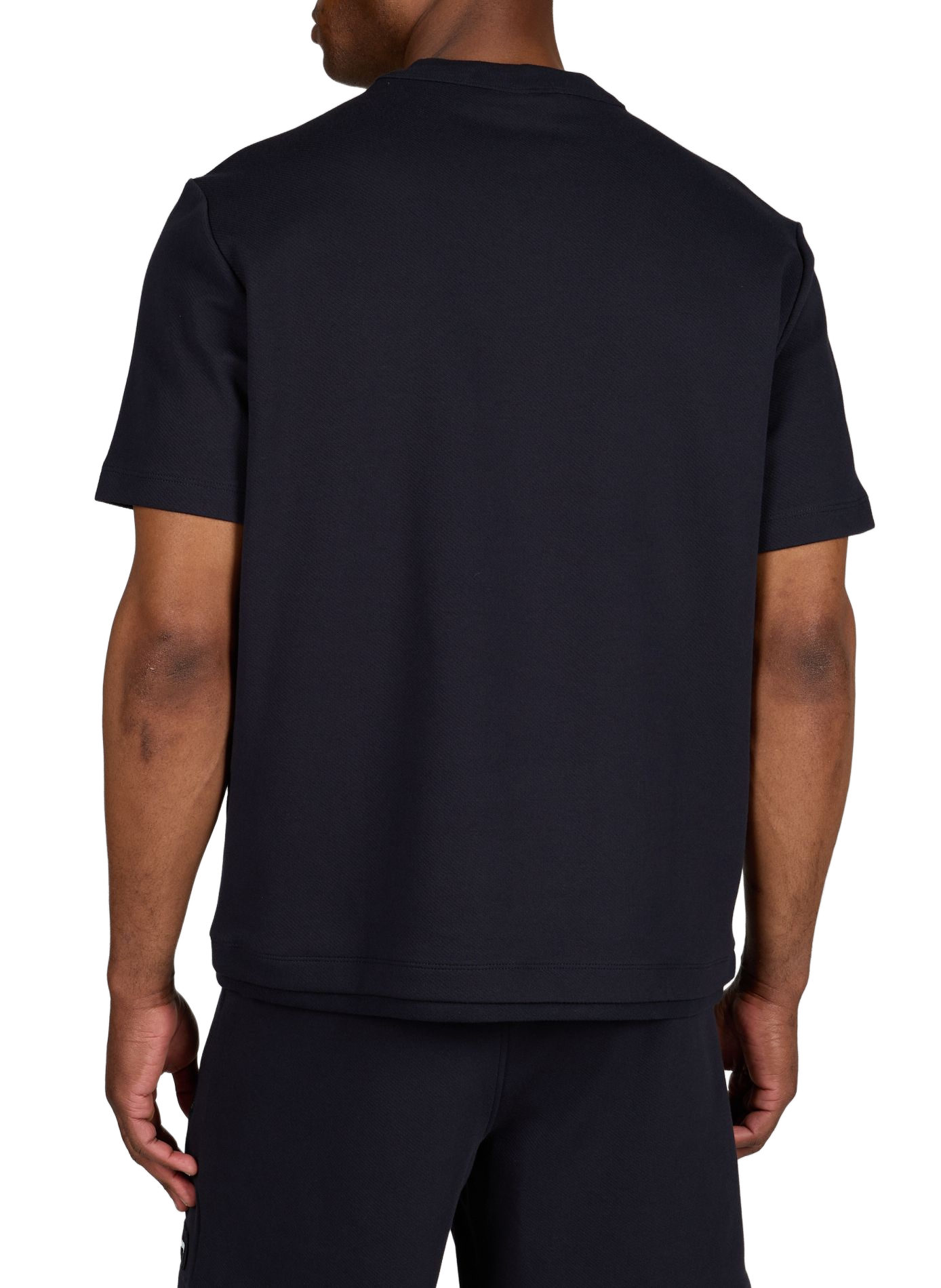 T-shirt col rond en coton ARMANI EXCHANGE Bleu