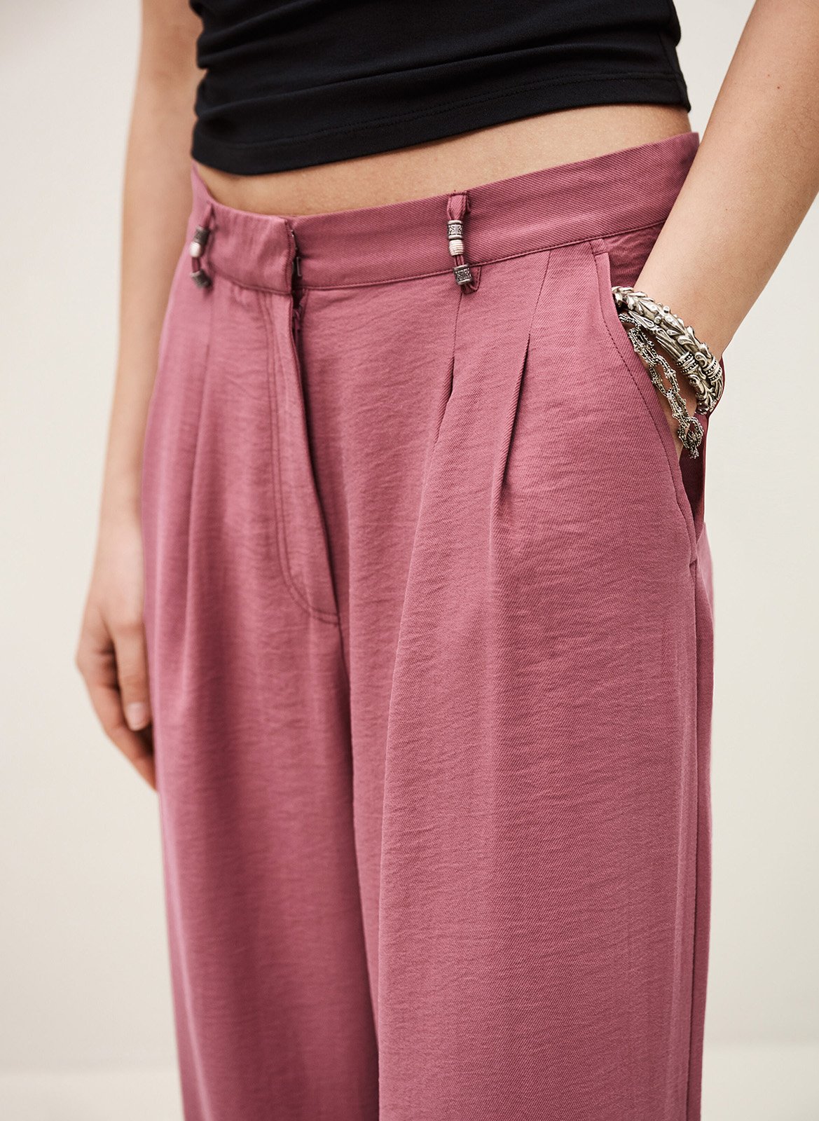 Pantalon large deana BA&SH Rose