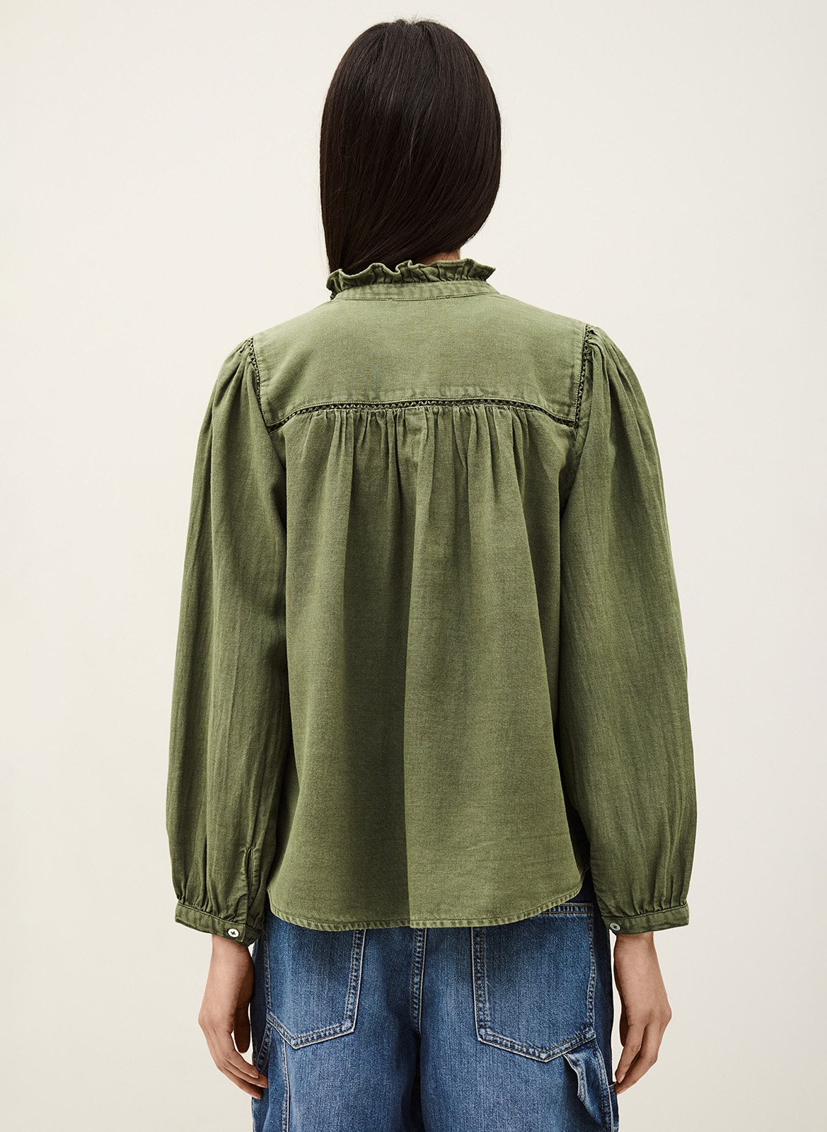 Chemise col rond gilda BA&SH Kaki