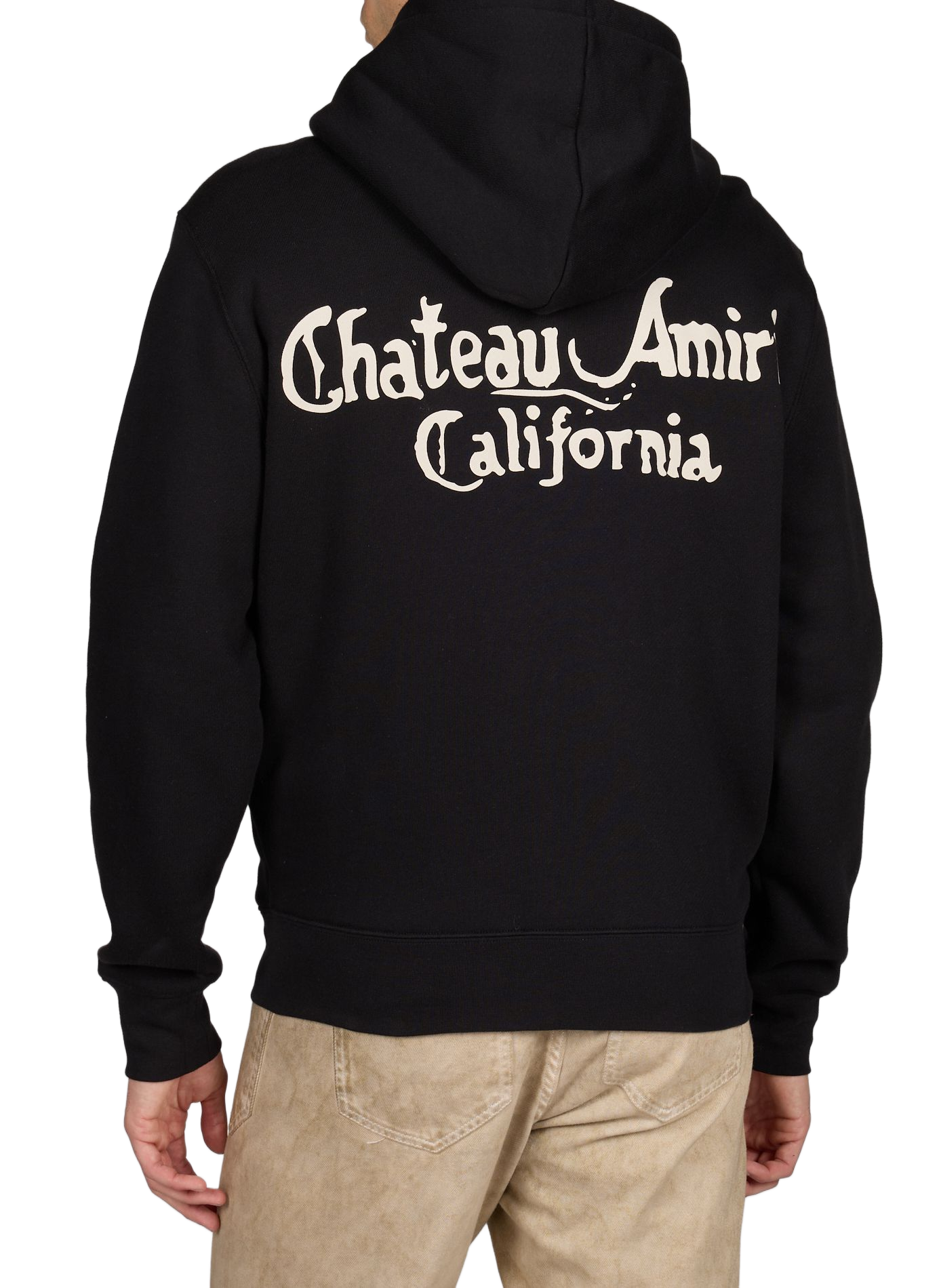Hoodie imprimé à capuche en coton AMIRI Noir