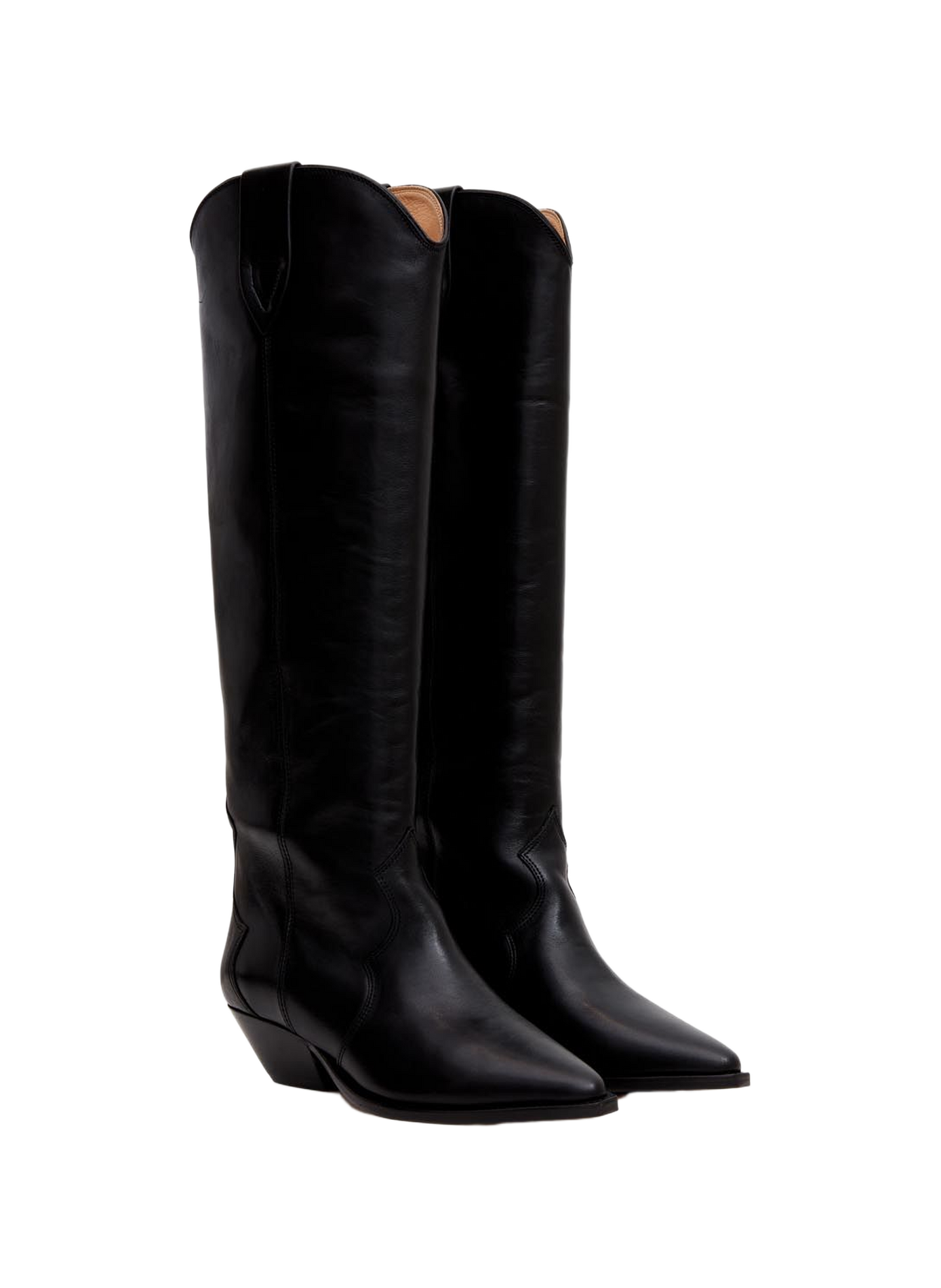 Denvee leather cowboy boots ISABEL MARANT Black