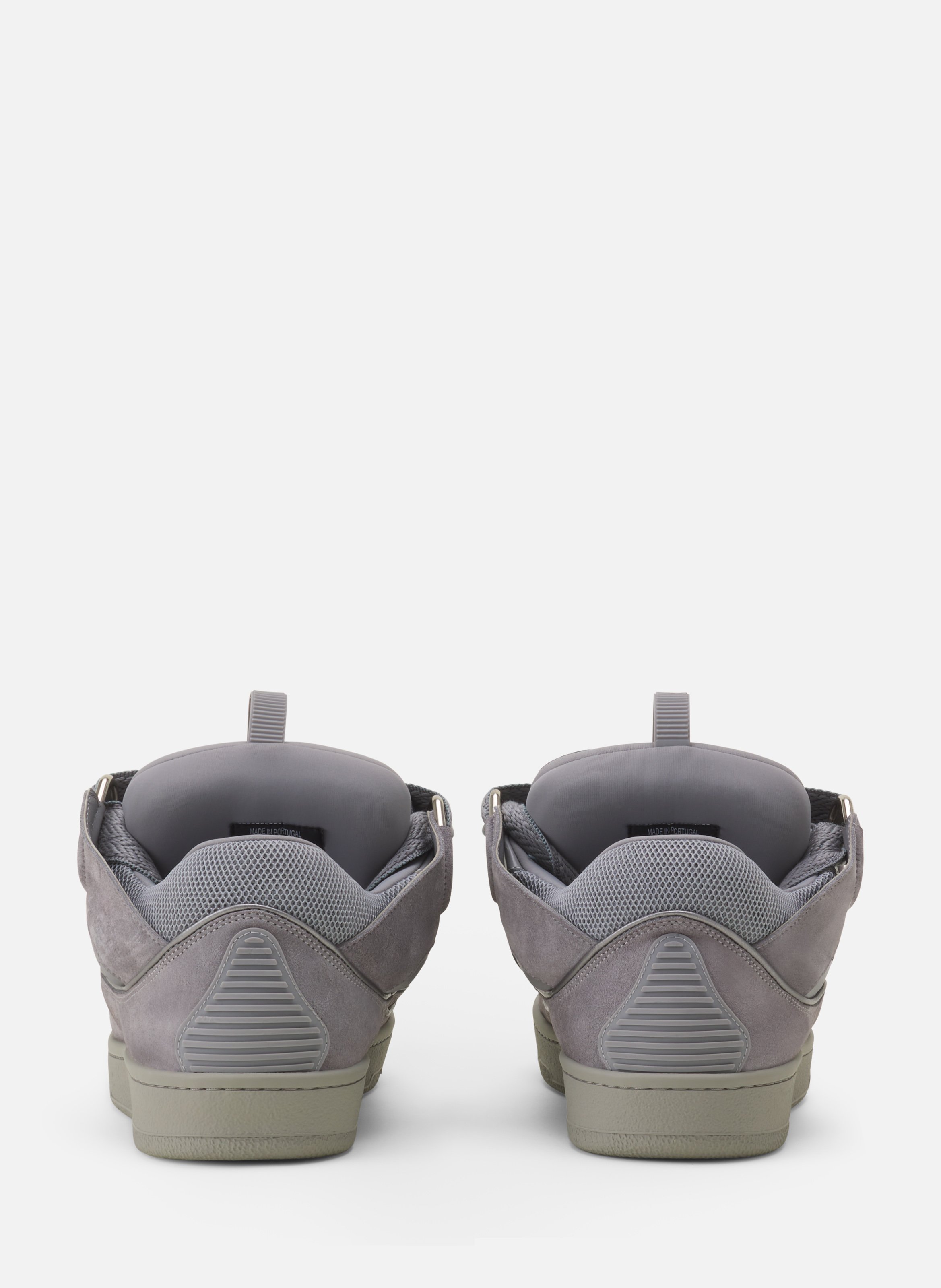 Sneakers curbs en suede monocolor LANVIN Gris