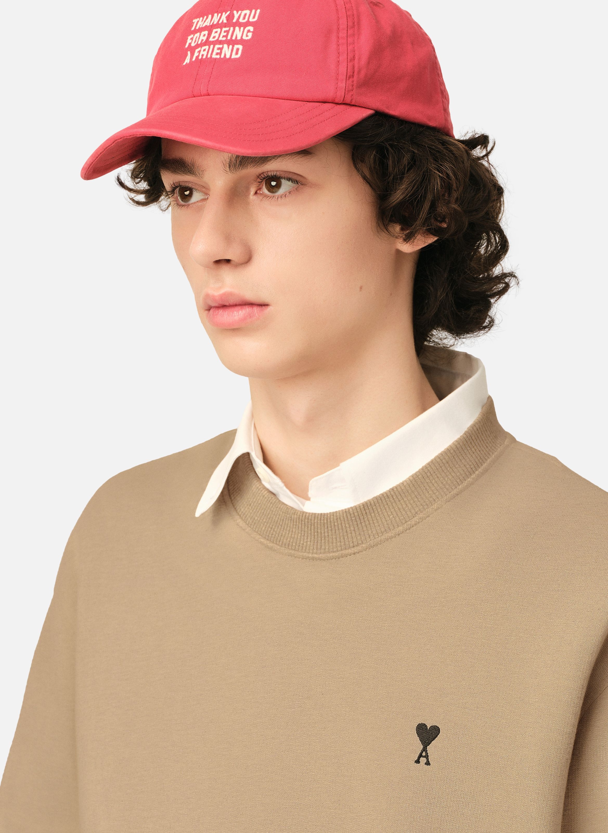 Sweatshirt en coton ami de coeur AMI PARIS Beige