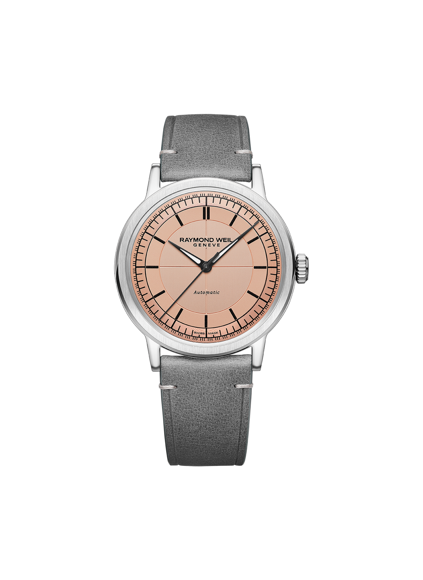 Montre automatique Millesime Central Seconds en cuir RAYMOND WEIL Rose