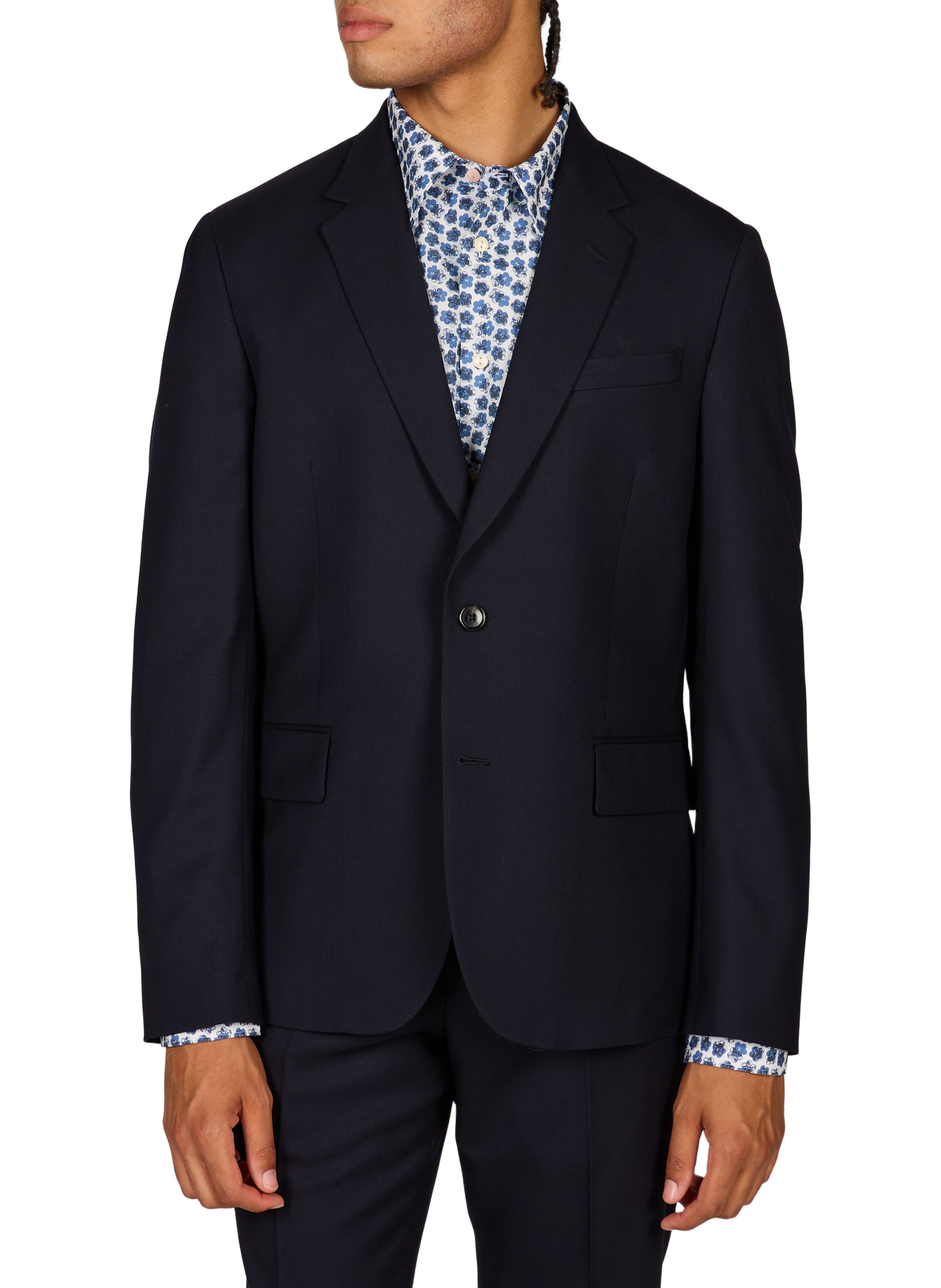 Two-piece solid color wool suit | Blue PAUL SMITH Men