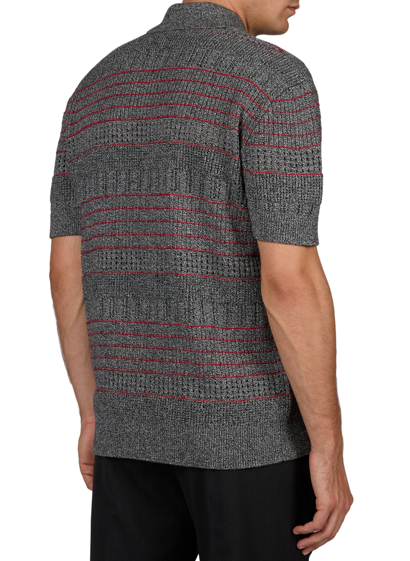 Polo à col zippé en maille DROLE DE MONSIEUR Gris