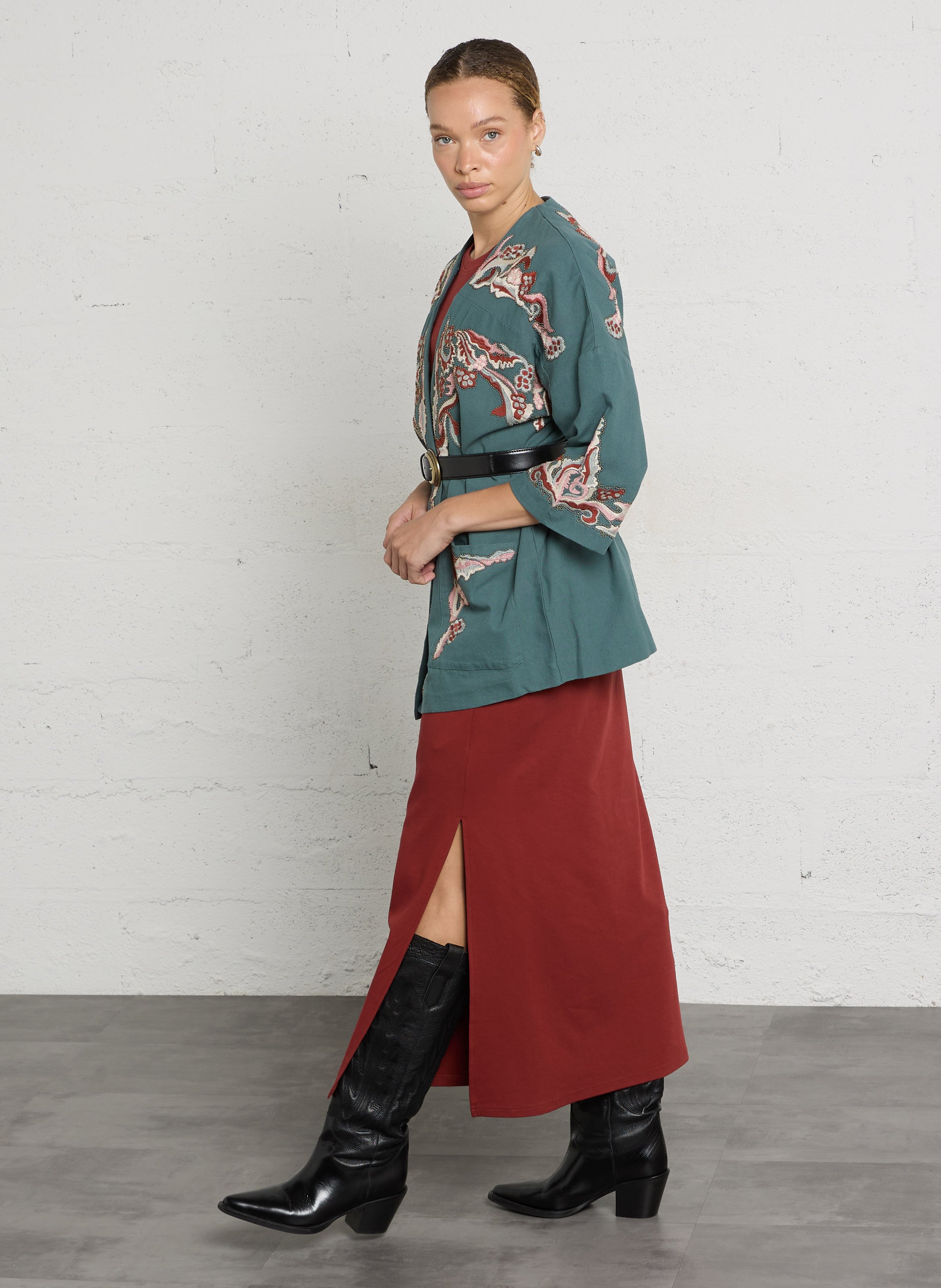 Veste kimono en coton nouria MAISON 123 Bleu