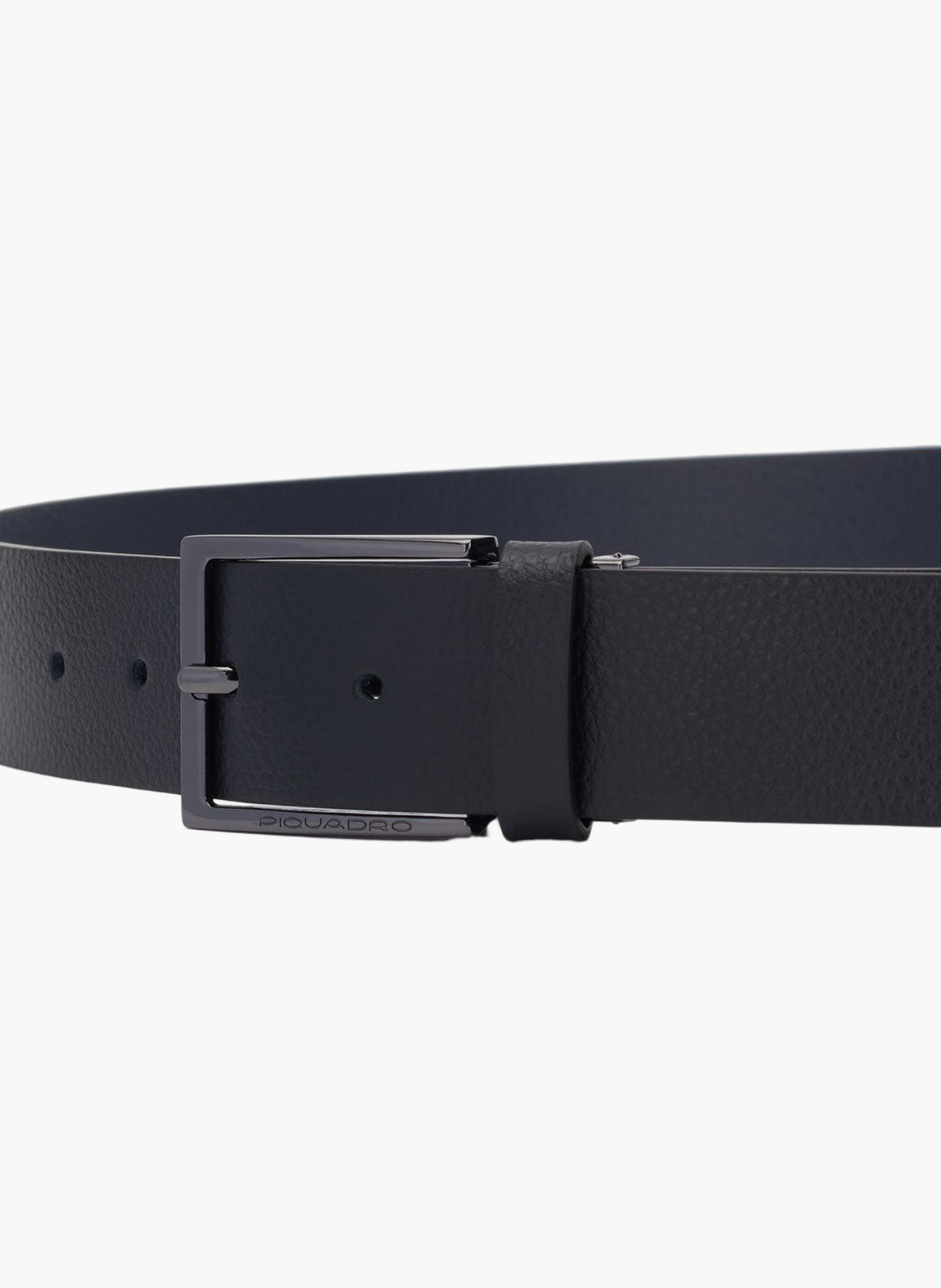 Men's cut-edge reversible leather belt PIQUADRO Black