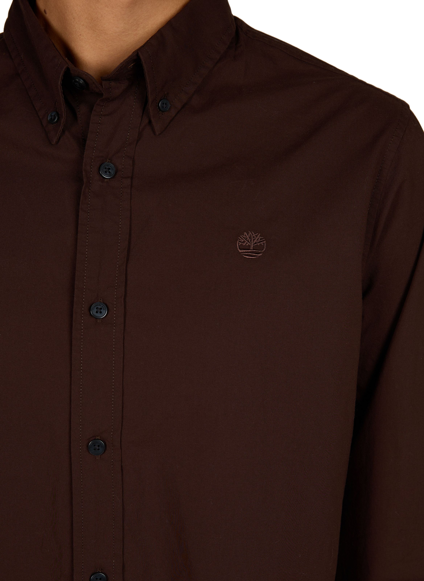 Chemise slim en coton TIMBERLAND Marron