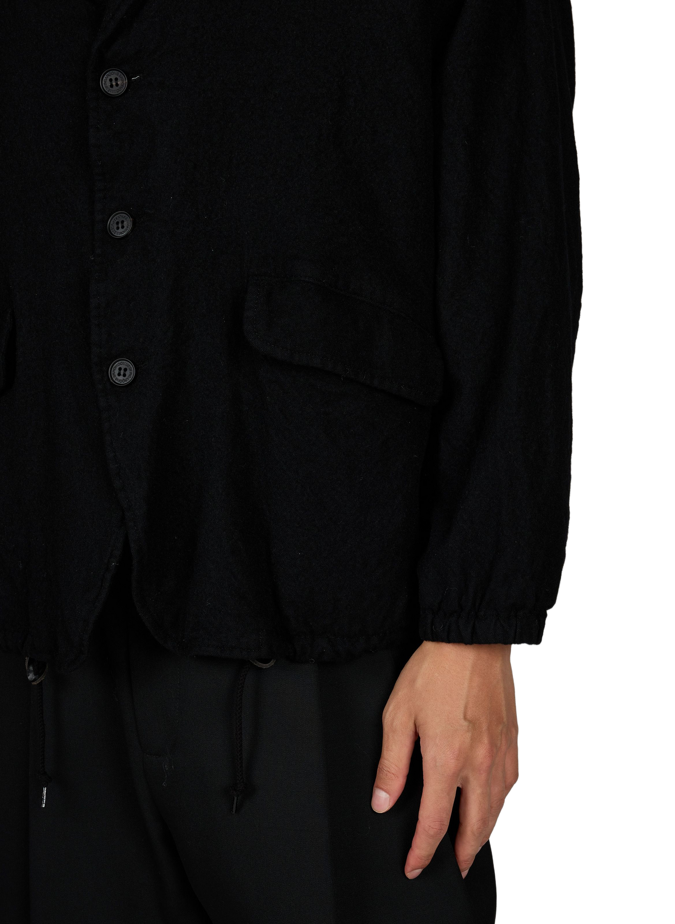 Oversized wool blazer with tailored collar COMME DES GARCONS HOMME Black