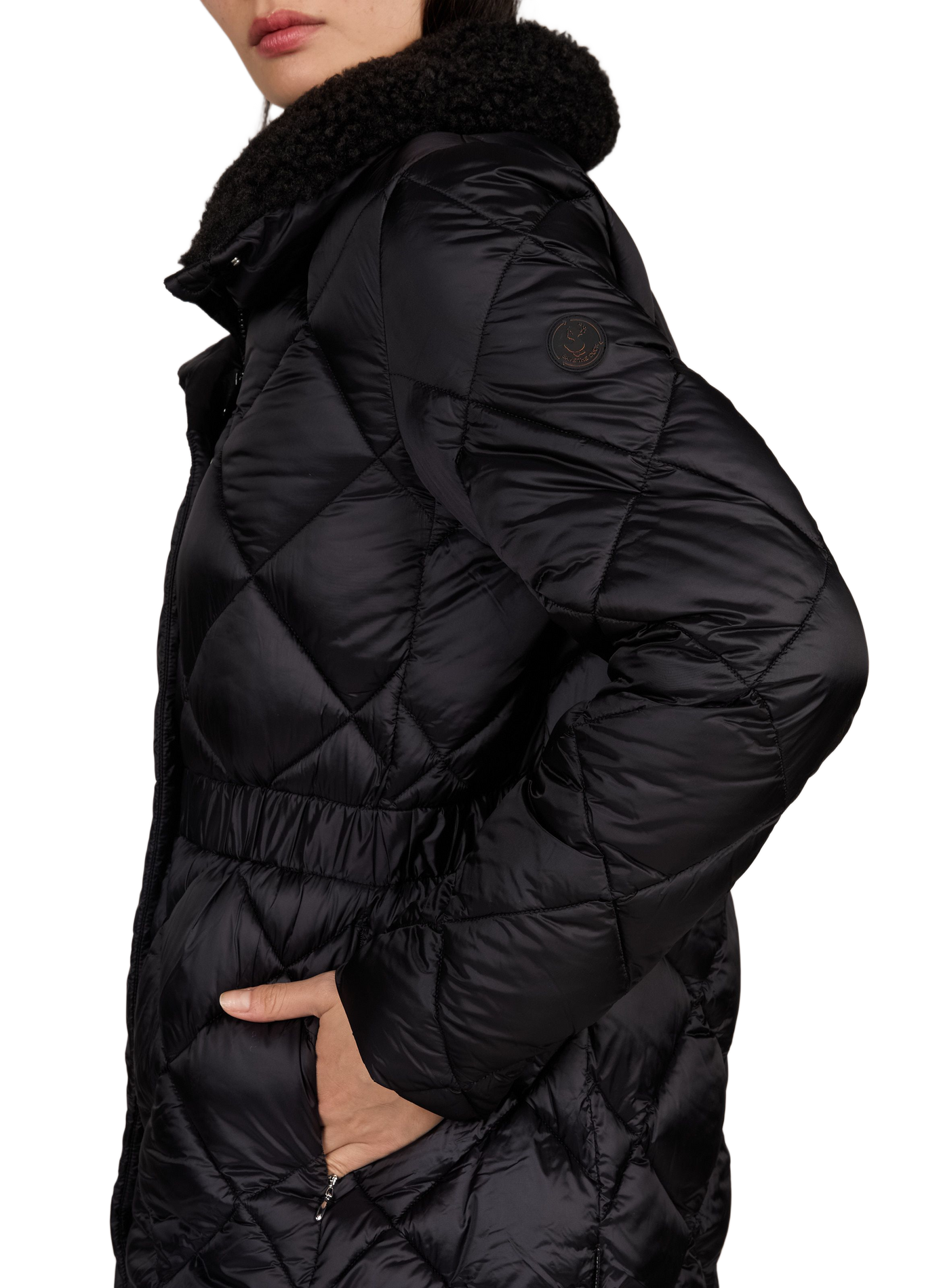 Gerade Daunenjacke mit Stehkragen SAVE THE DUCK Schwarz