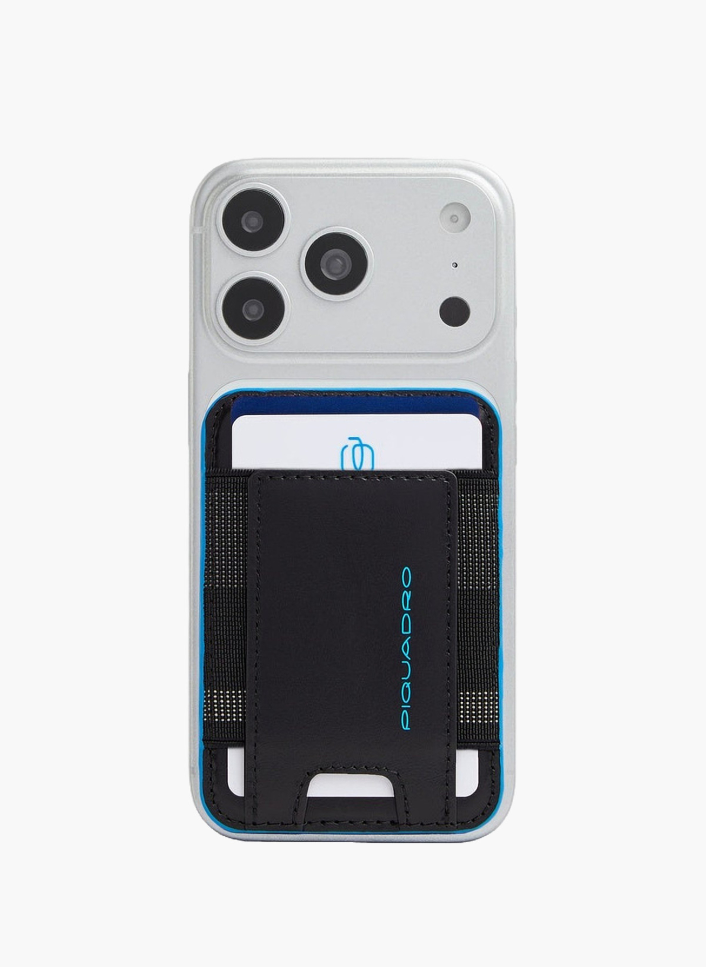Porte-cartes de crédit magsafe® en cuir PIQUADRO Noir