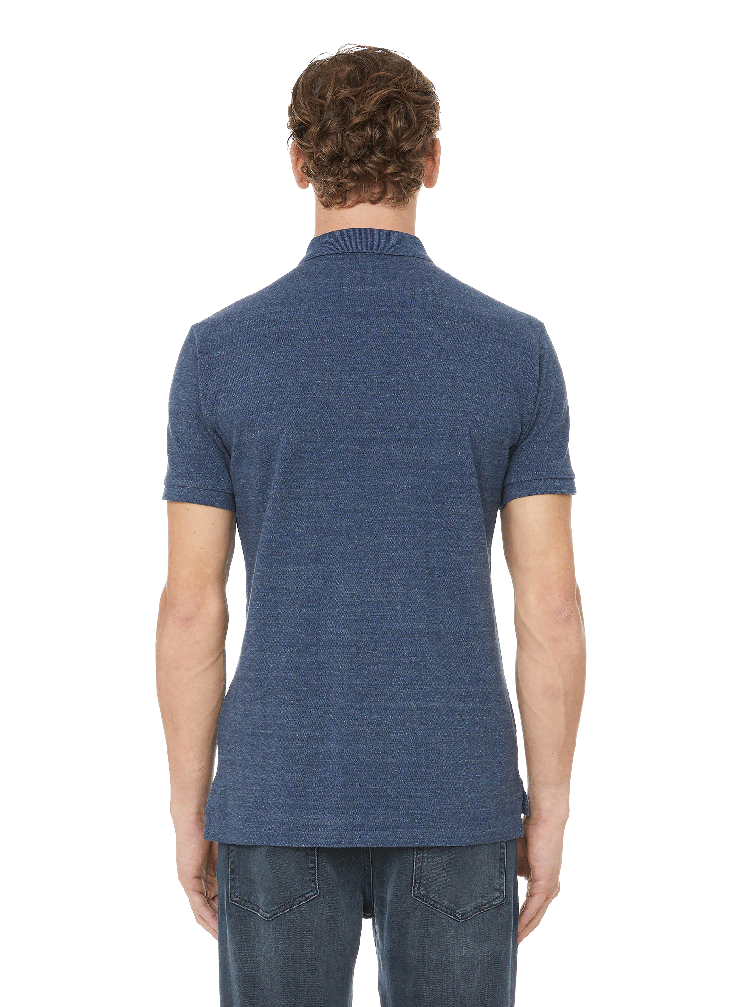 Slim-fit cotton polo shirt POLO RALPH LAUREN Blue