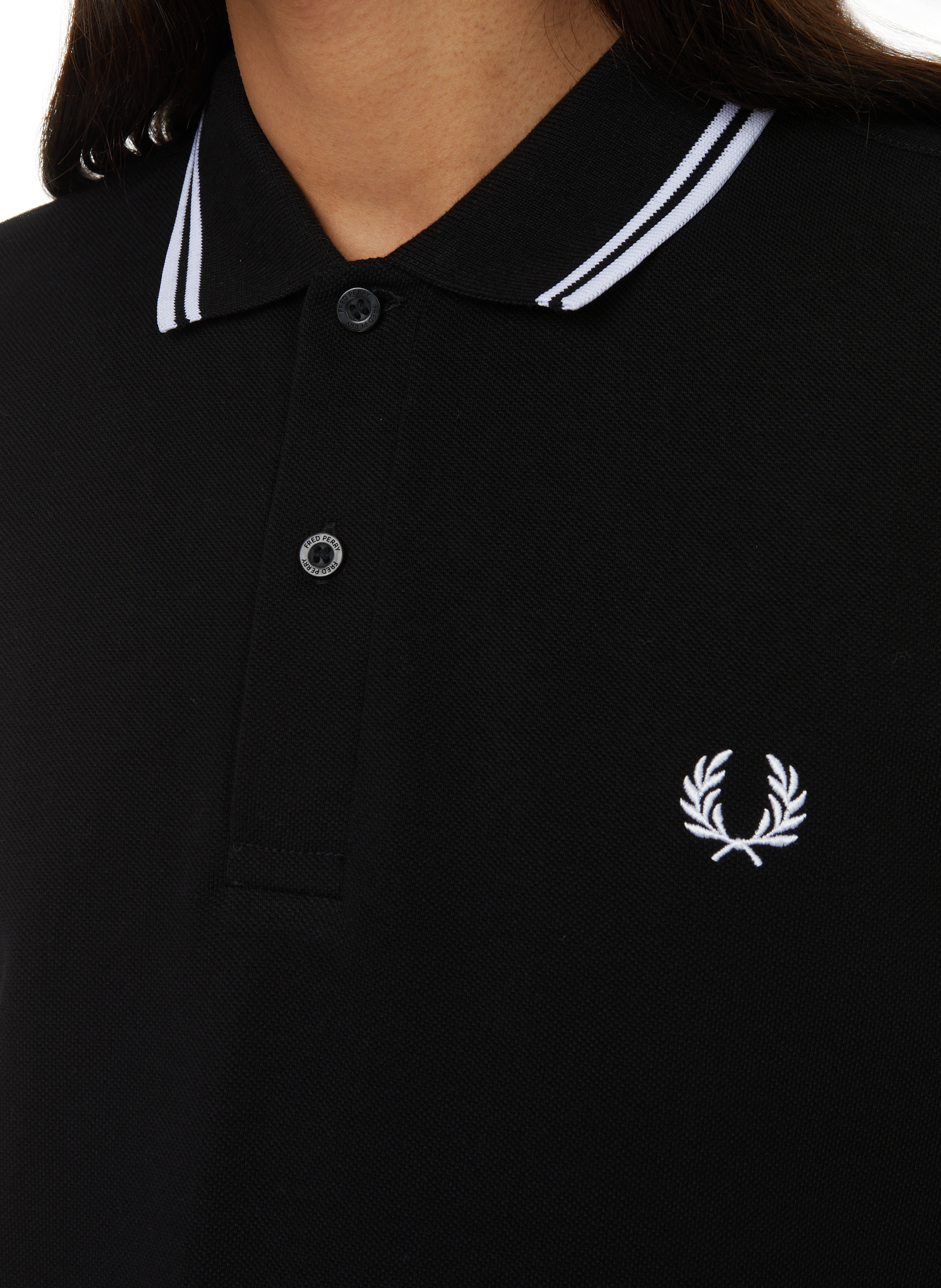Cotton piqué polo shirt FRED PERRY Black