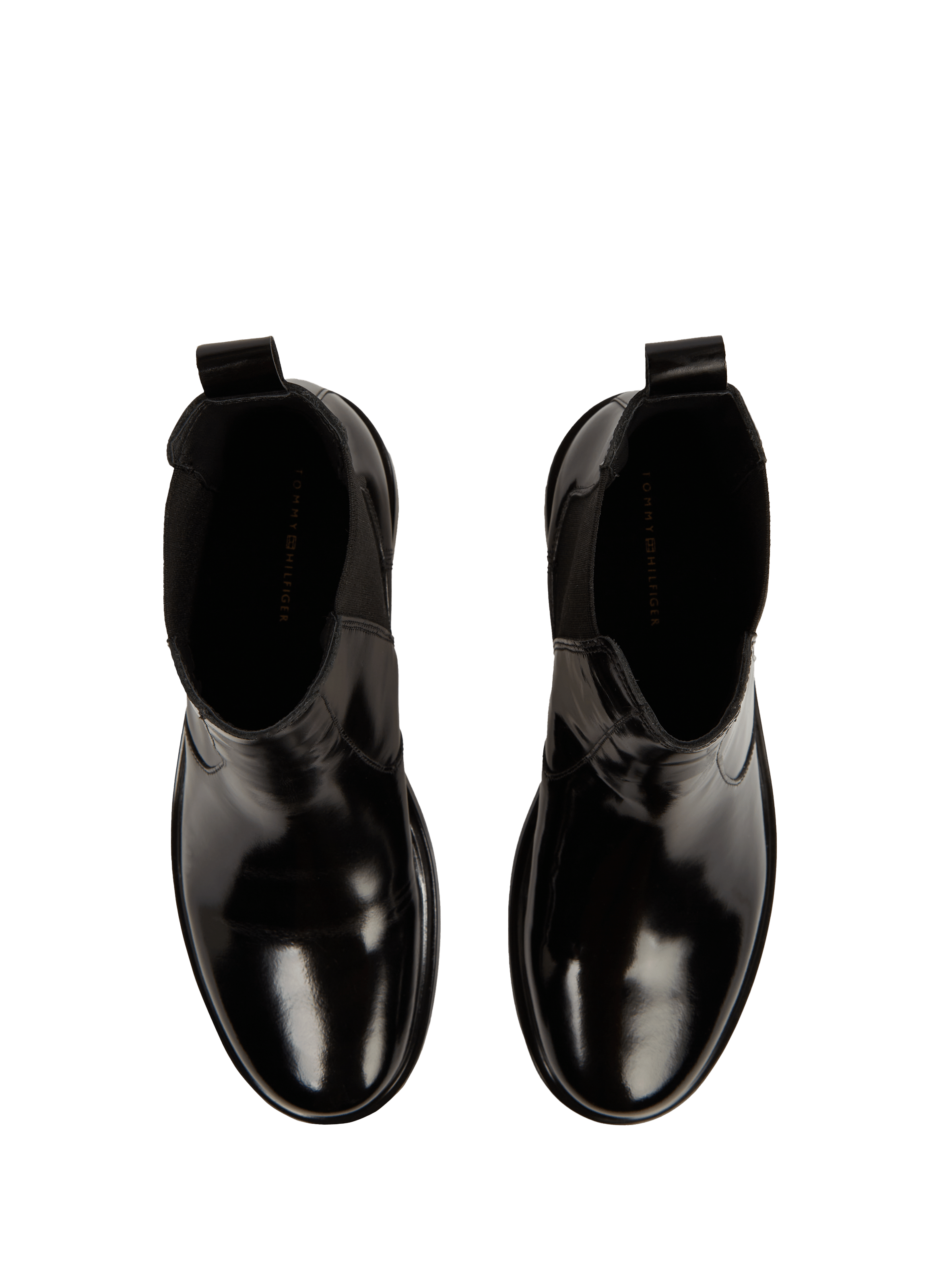Patent leather Chelsea boots TOMMY HILFIGER Black