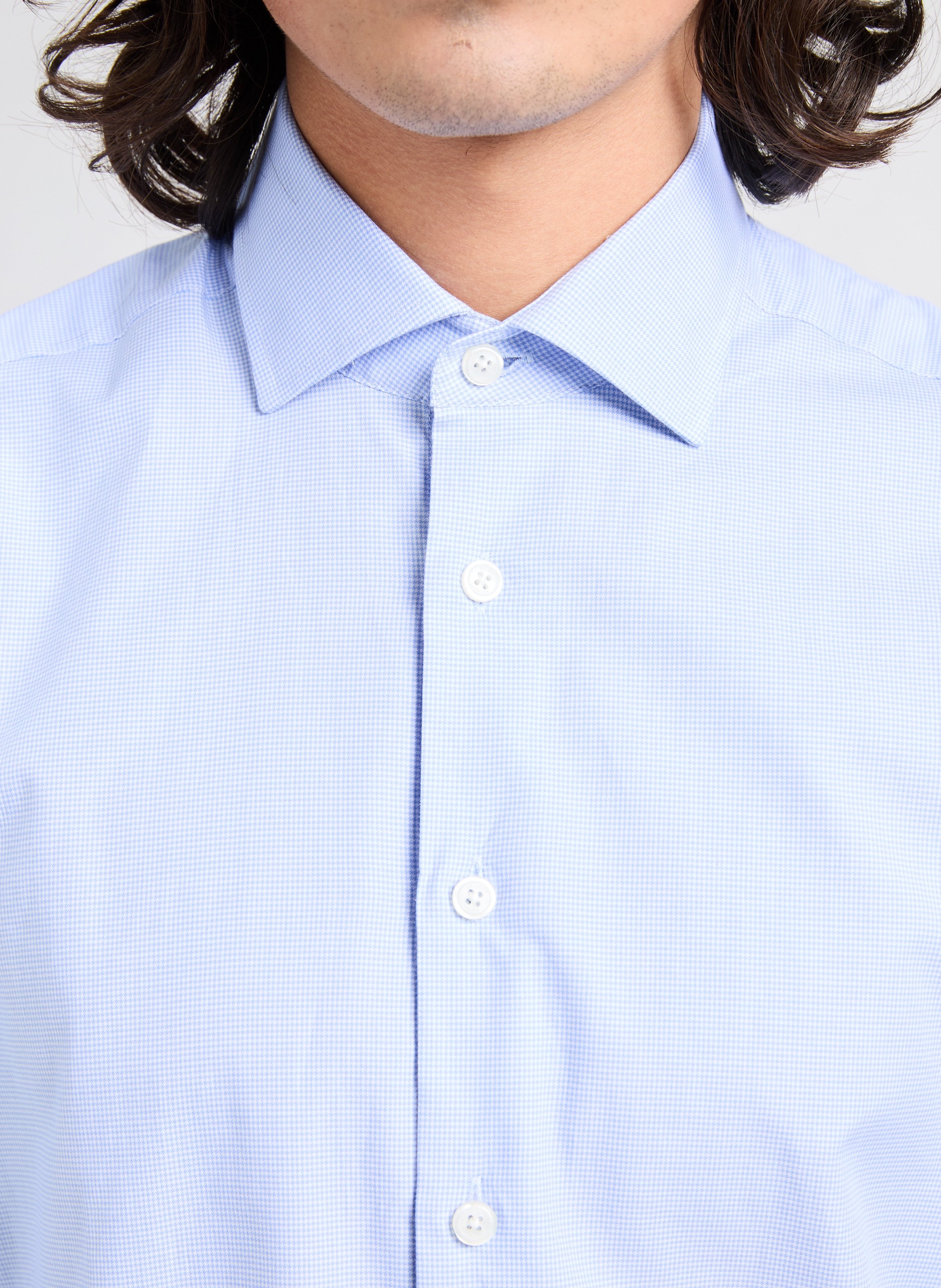 Chemise motif pied-de-coq Mini Puppy HACKETT Bleu