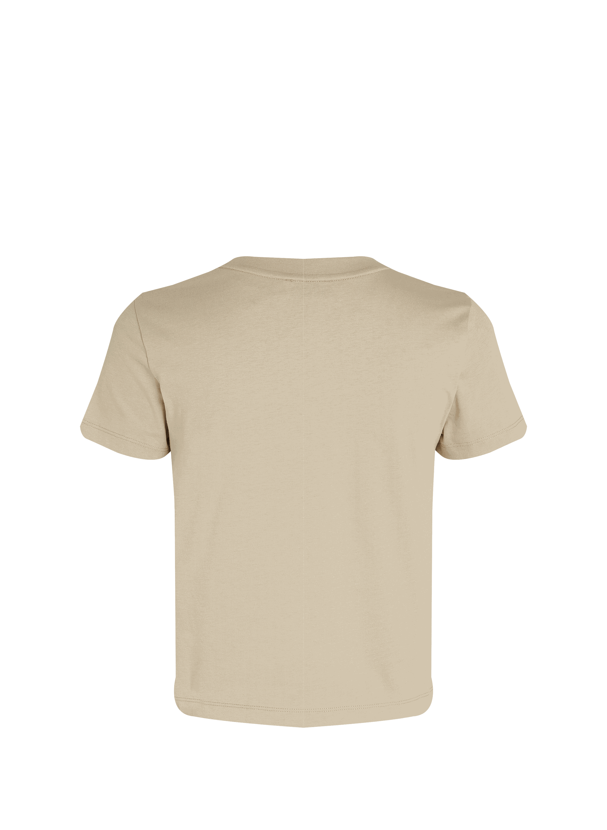 T-shirt slim court en coton CALVIN KLEIN Beige