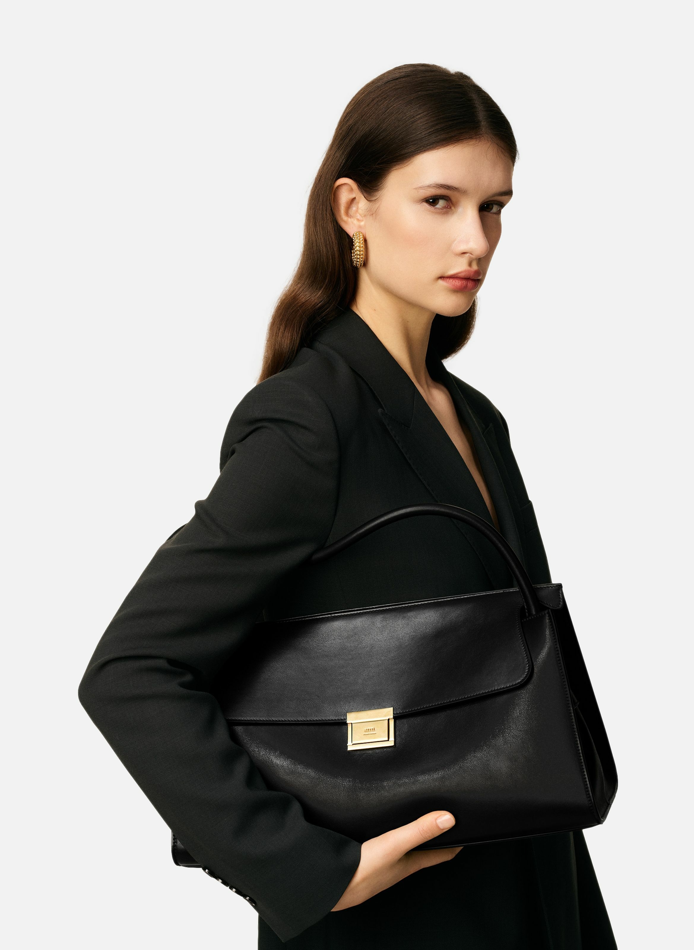 Sac Mimi En Cuir Lisse unisexe AMI PARIS Noir