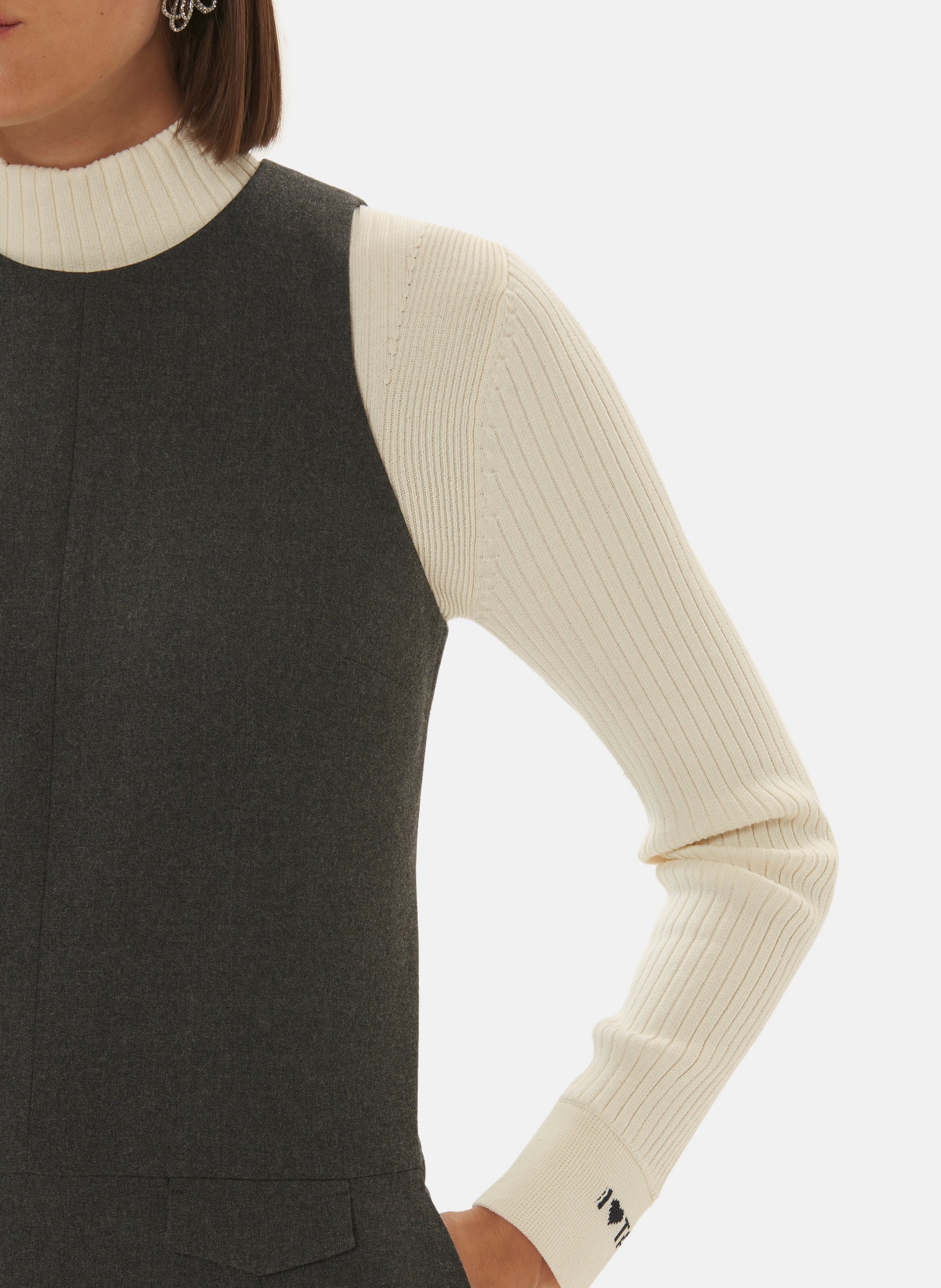 Robe rollande TARA JARMON Gris